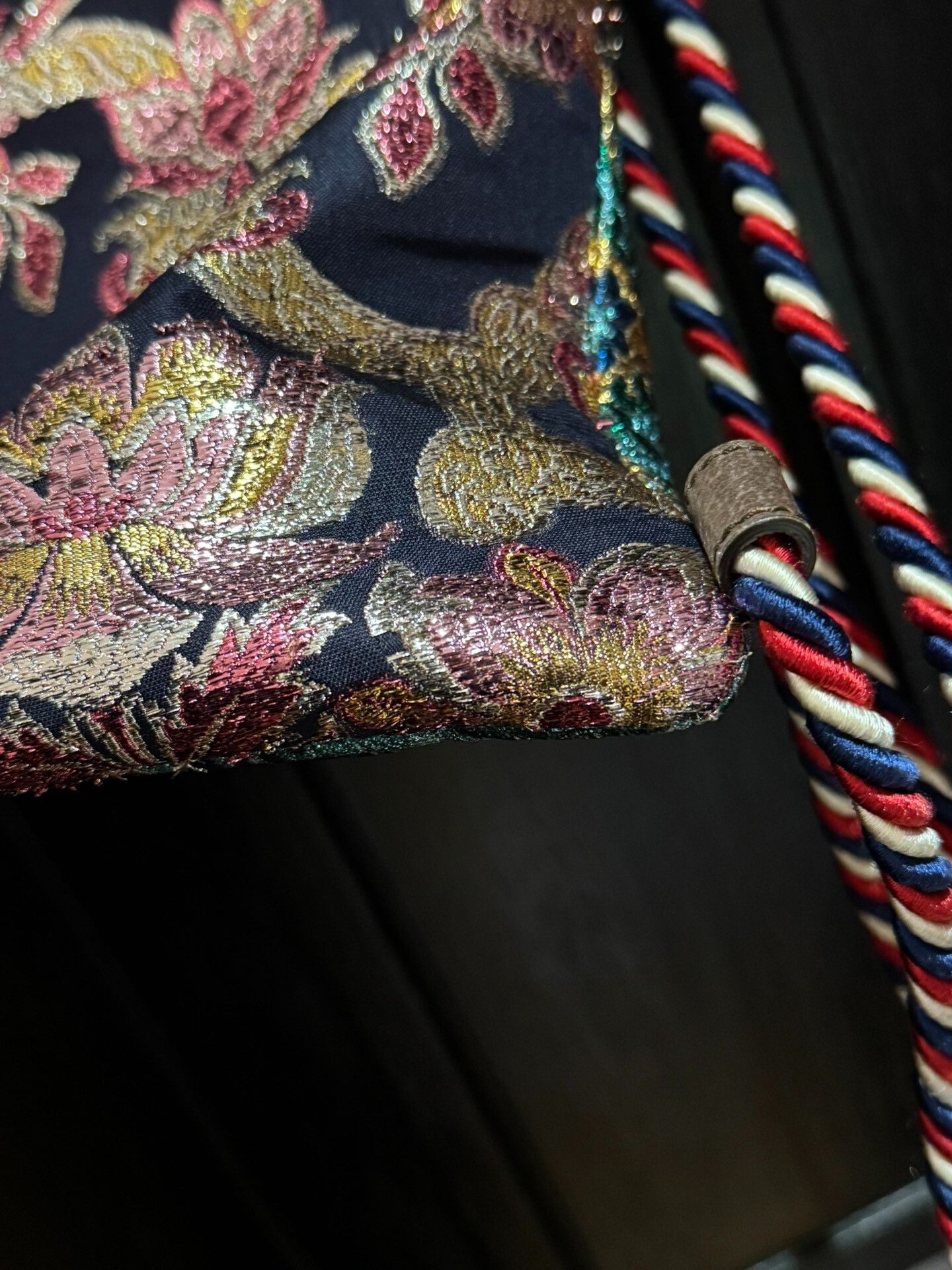 Gucci Gucci Embroidered Satin Backpack with Drawstring Size ONE SIZE - 4 Thumbnail