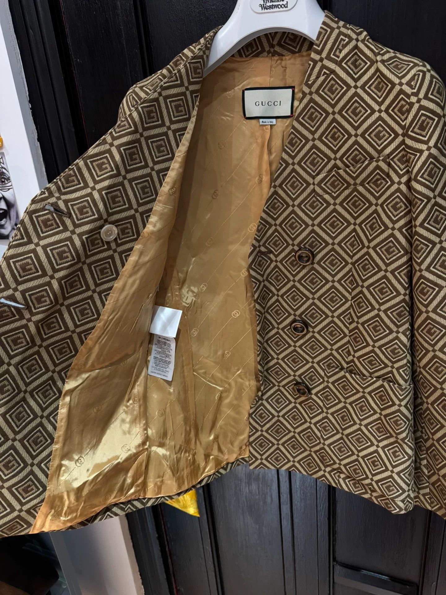 Gucci Gucci 1961 Full Print Letter Suit Jacket Size US M / EU 48-50 / 2 - 3 Thumbnail