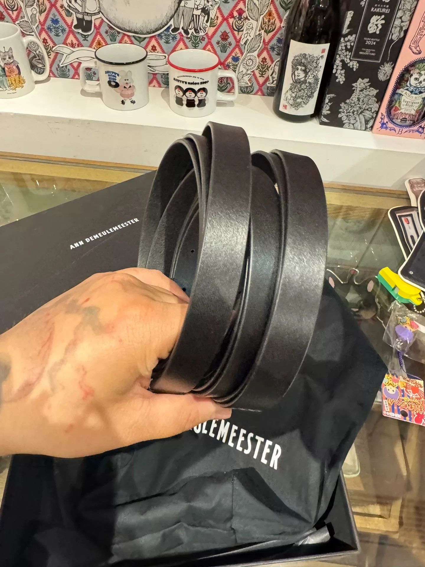 Ann Demeulemeester long black body wrap belt by ann demeulemeester Size ONE SIZE - 5 Thumbnail