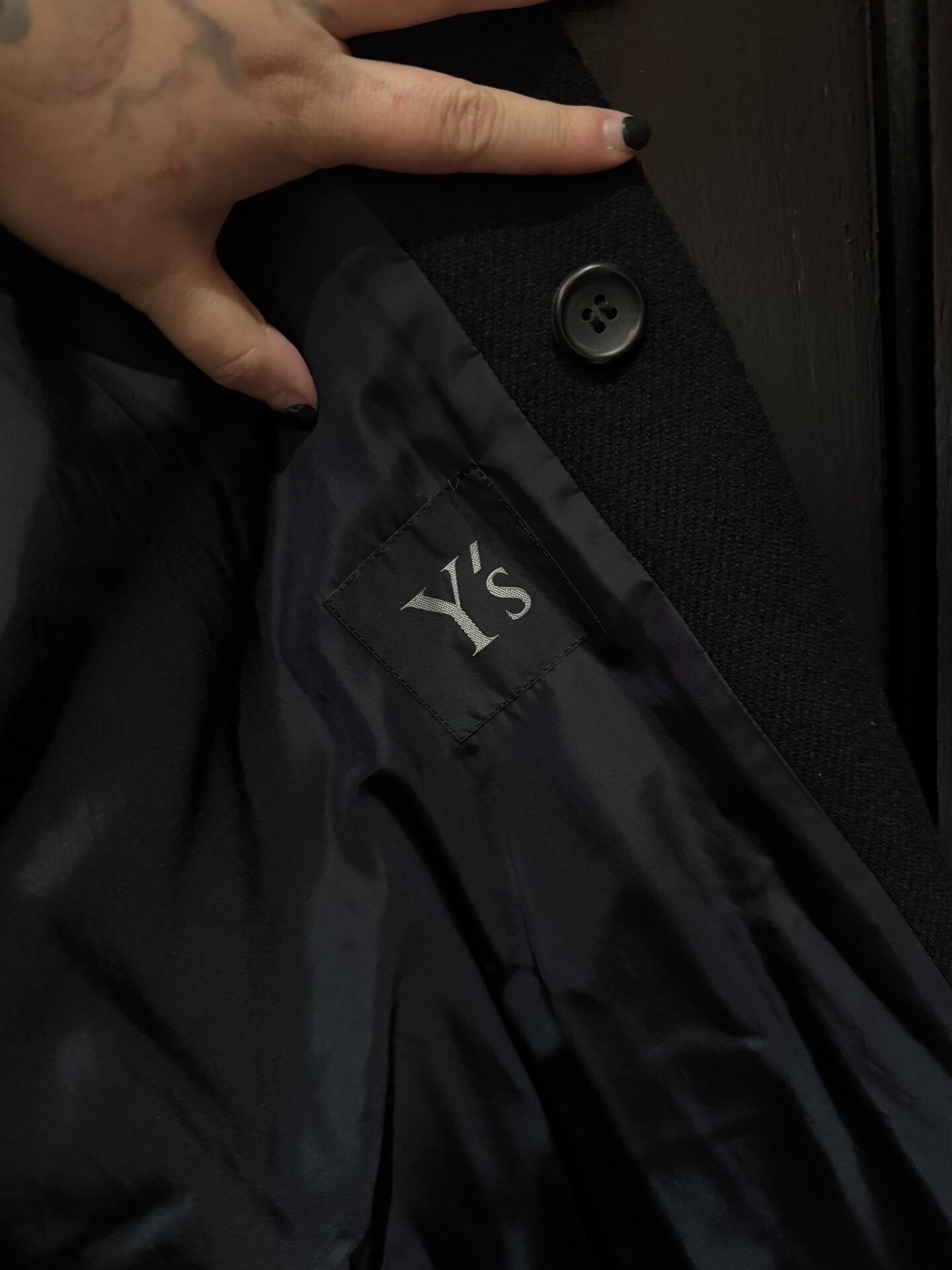 Y's long black wool oversized coat by y's Size US XXL / EU 58 / 5 - 4 Thumbnail