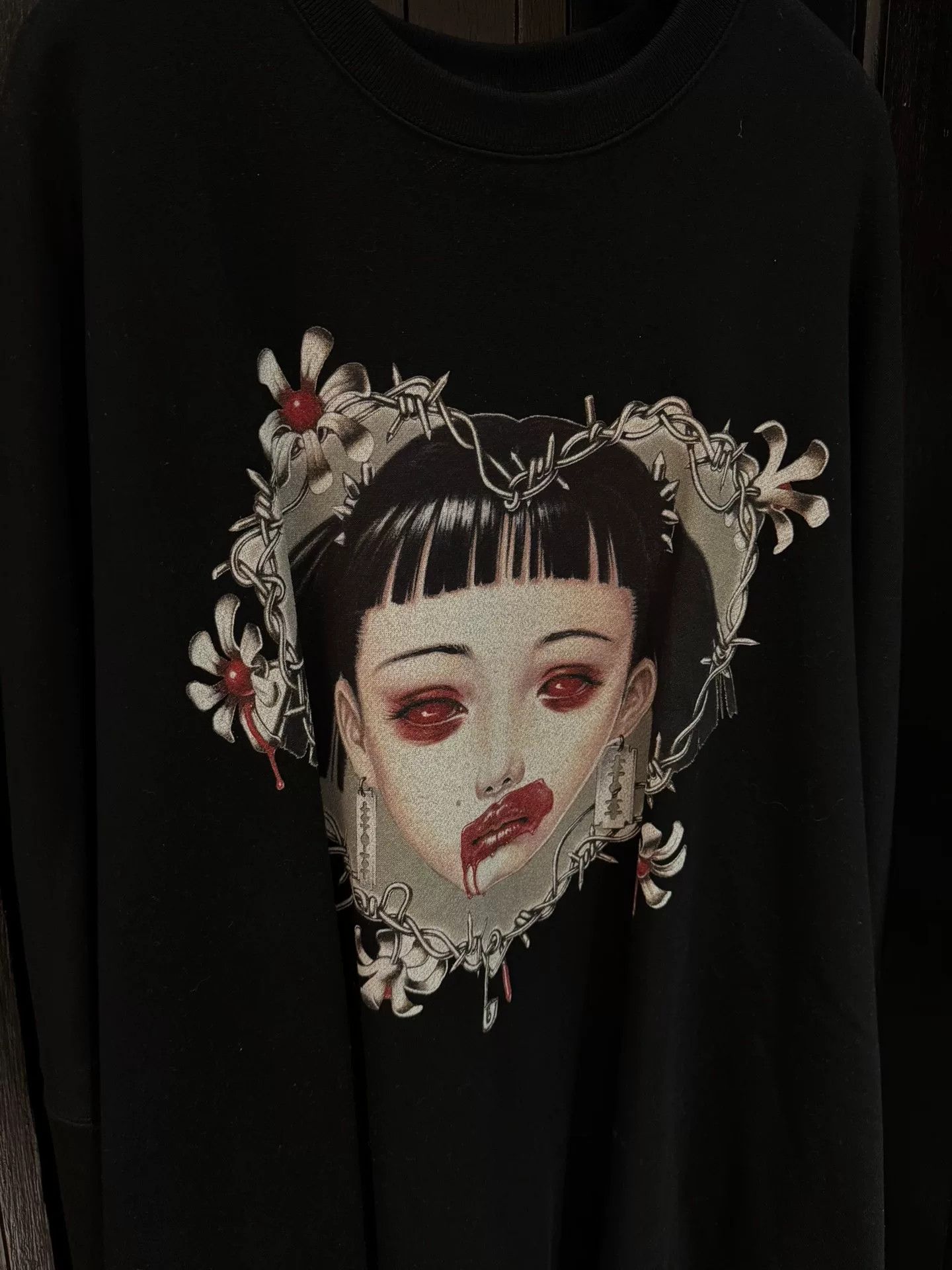 KIDILL oversized printed black sweatshirt for girls Size ONE SIZE - 2 Thumbnail