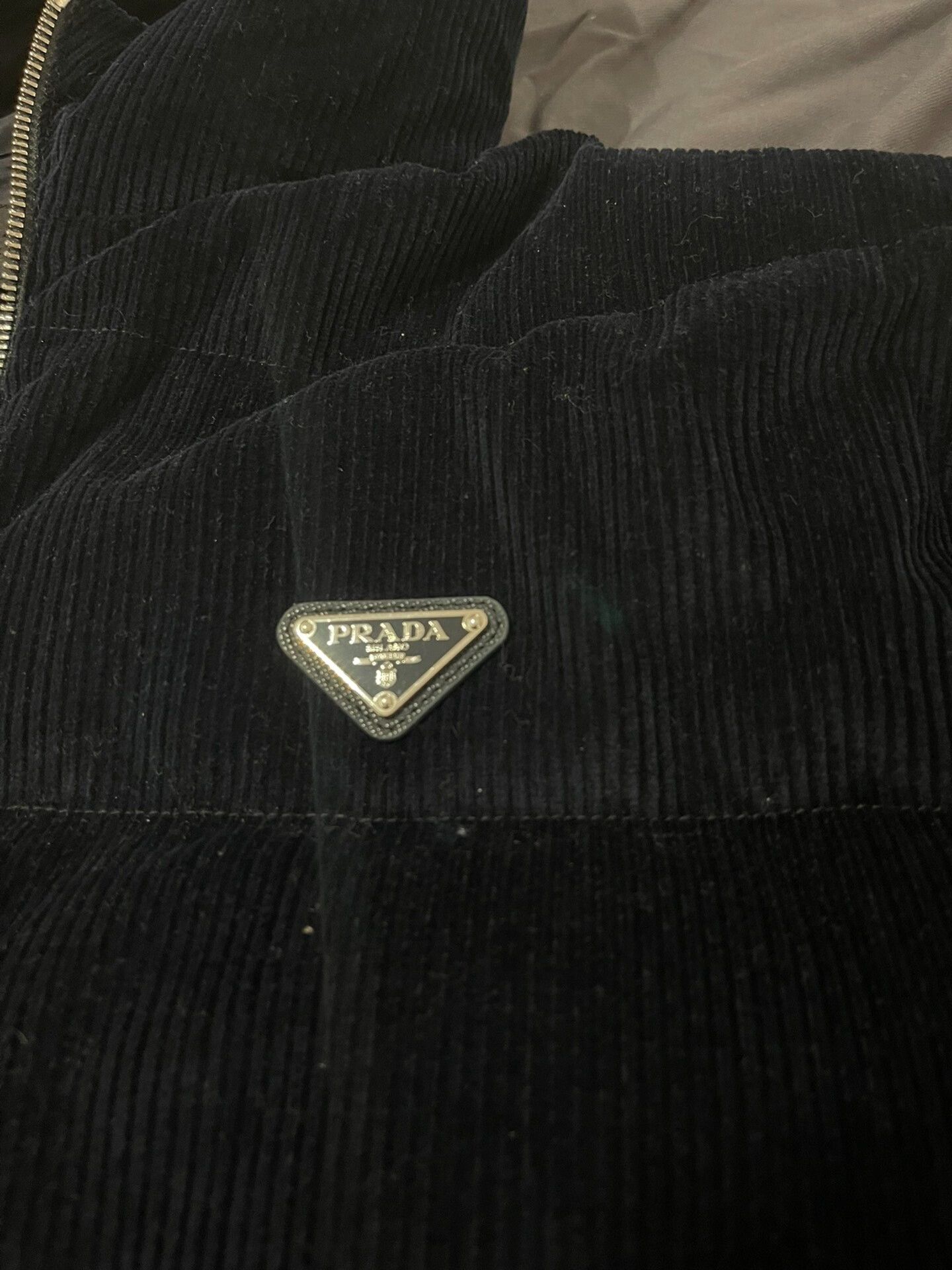 Prada prada corduroy down jacket in navy blue Size US XXL / EU 58 / 5 - 2 Thumbnail