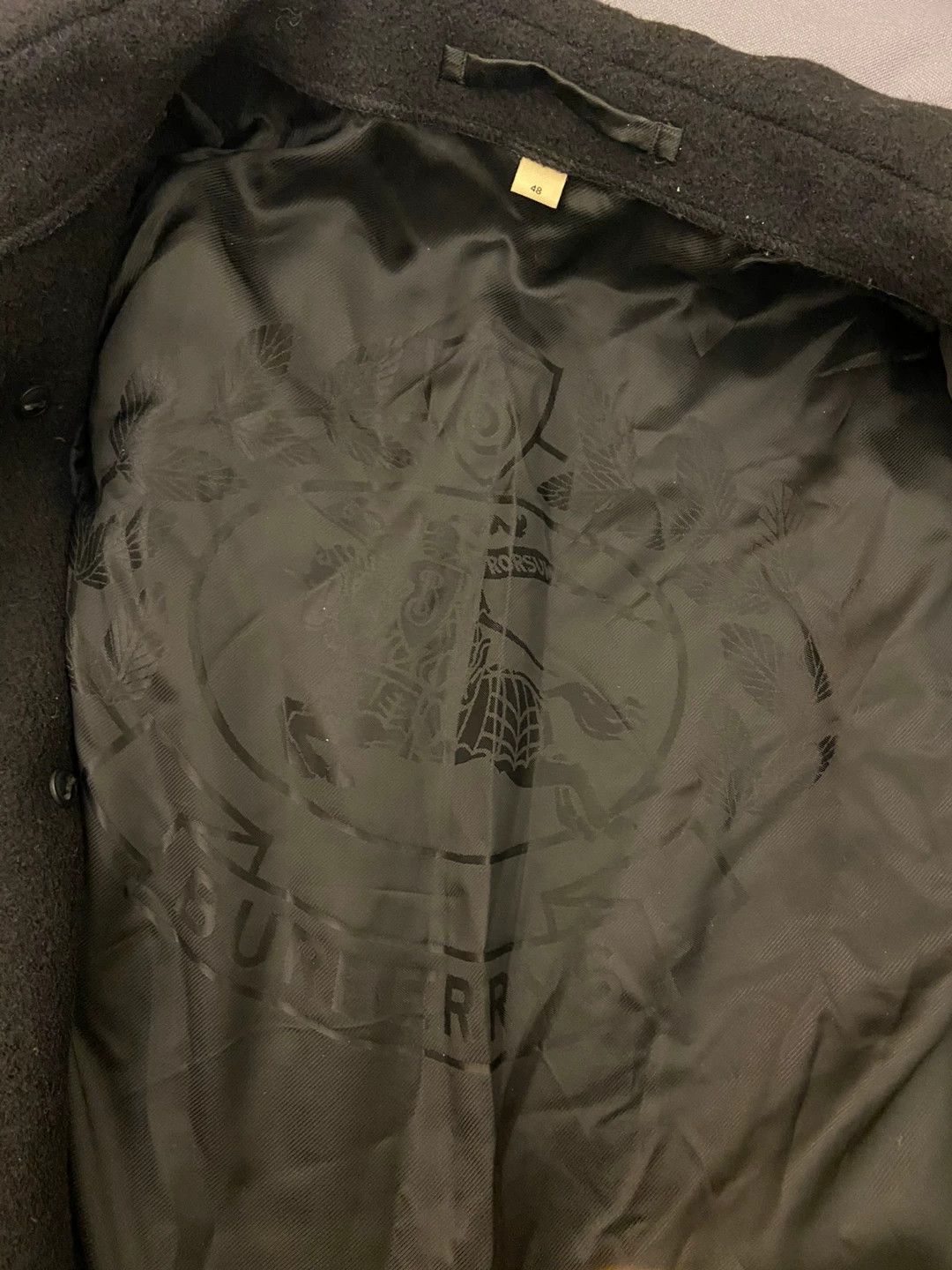 Burberry black wool coat with removable fur collar Size US M / EU 48-50 / 2 - 5 Thumbnail