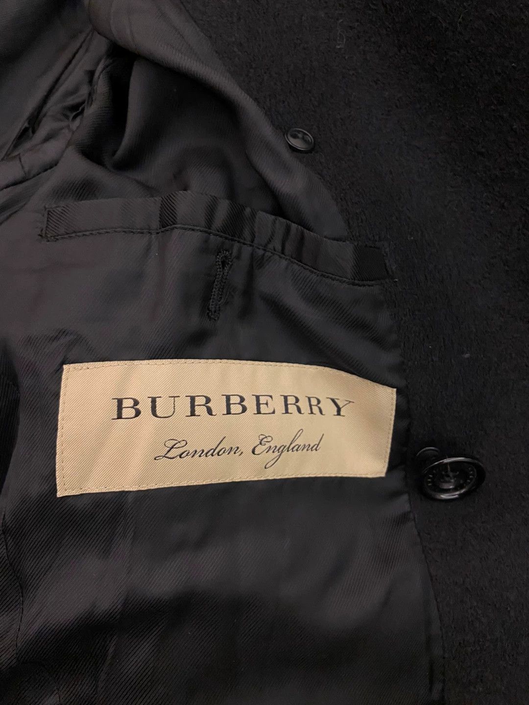Burberry black wool coat with removable fur collar Size US M / EU 48-50 / 2 - 7 Thumbnail