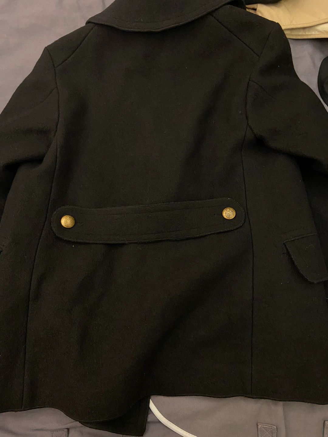 Burberry black wool coat with removable fur collar Size US M / EU 48-50 / 2 - 2 Thumbnail