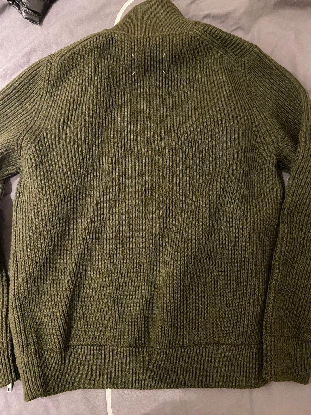 Maison Margiela maison margiela green knitted zip cardigan Size US L / EU 52-54 / 3 - 2 Thumbnail