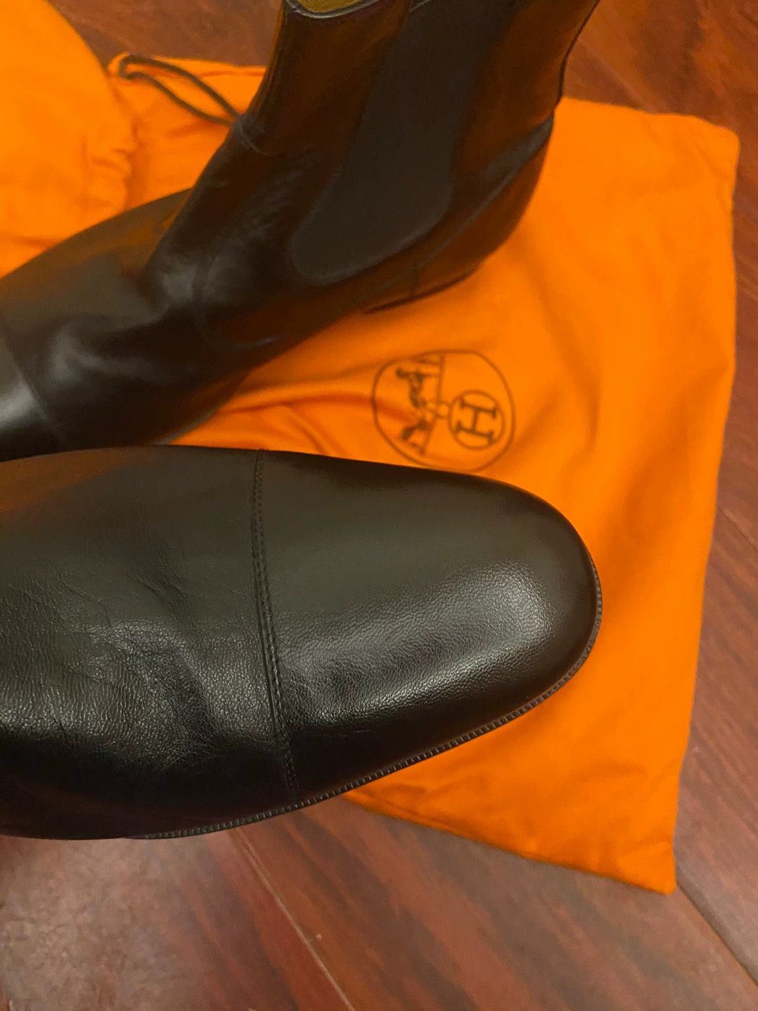 Hermes hermes chelsea leather boots in black Size US 10.5 / EU 43-44 - 2 Thumbnail