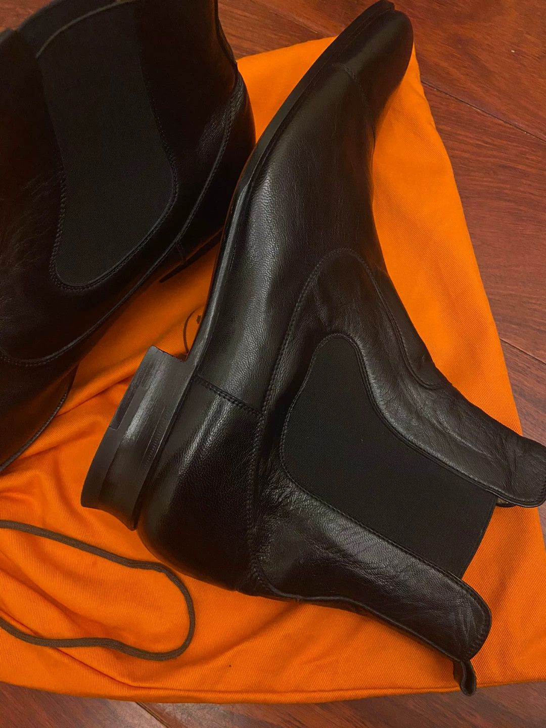 Hermes hermes chelsea leather boots in black Size US 10.5 / EU 43-44 - 3 Thumbnail