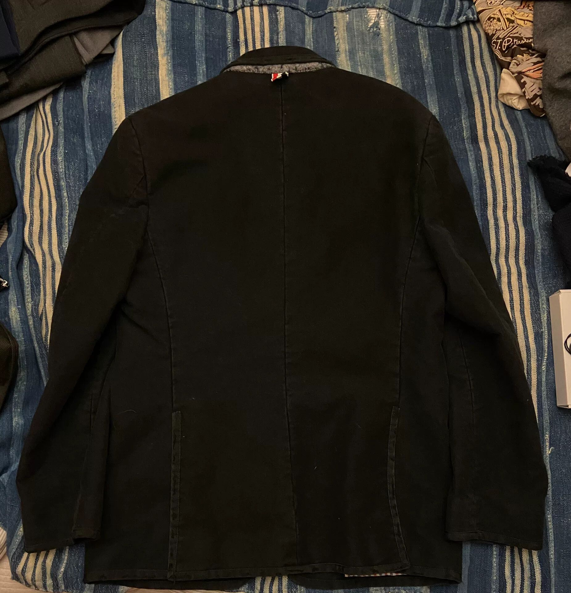 Thom Browne thom browne black tailored blazer with edging Size US M / EU 48-50 / 2 - 2 Thumbnail
