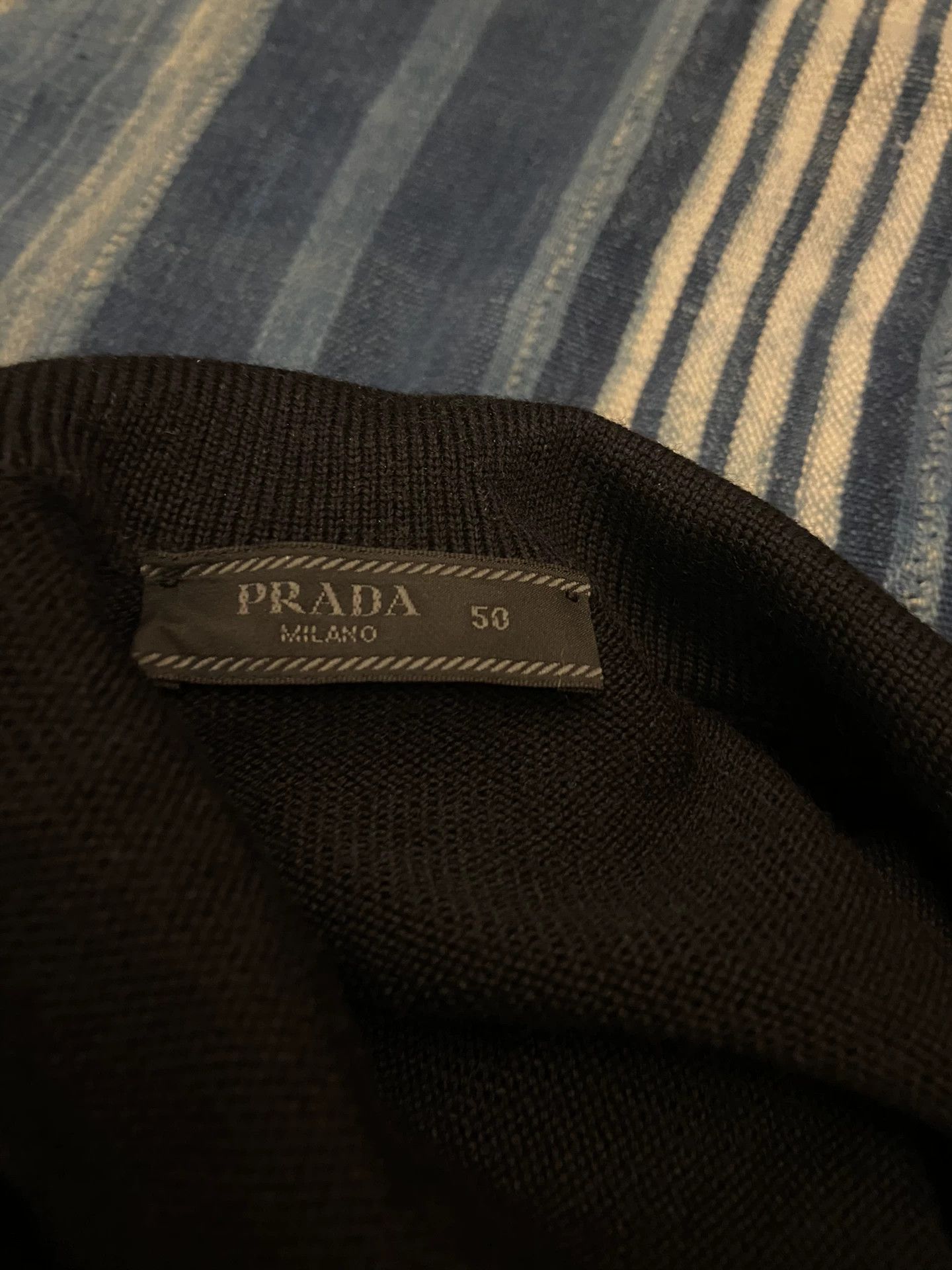 Prada prada nylon wool cardigan black size 50 Size US L / EU 52-54 / 3 - 6 Thumbnail
