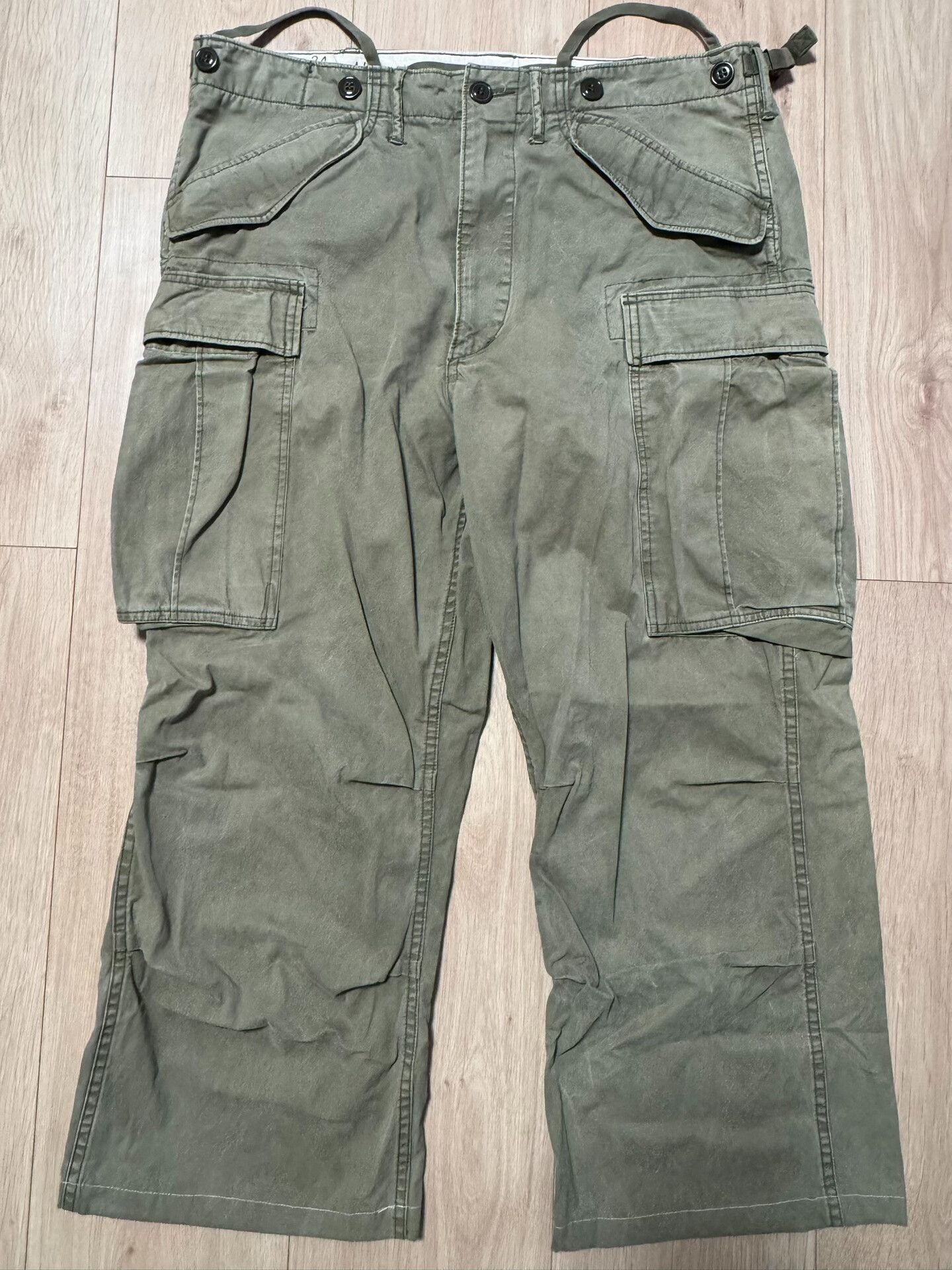 RRL Ralph Lauren RRL M65 Cargo Pants Military Green Utility Trousers Size US 34 / EU 50 - 2 Thumbnail