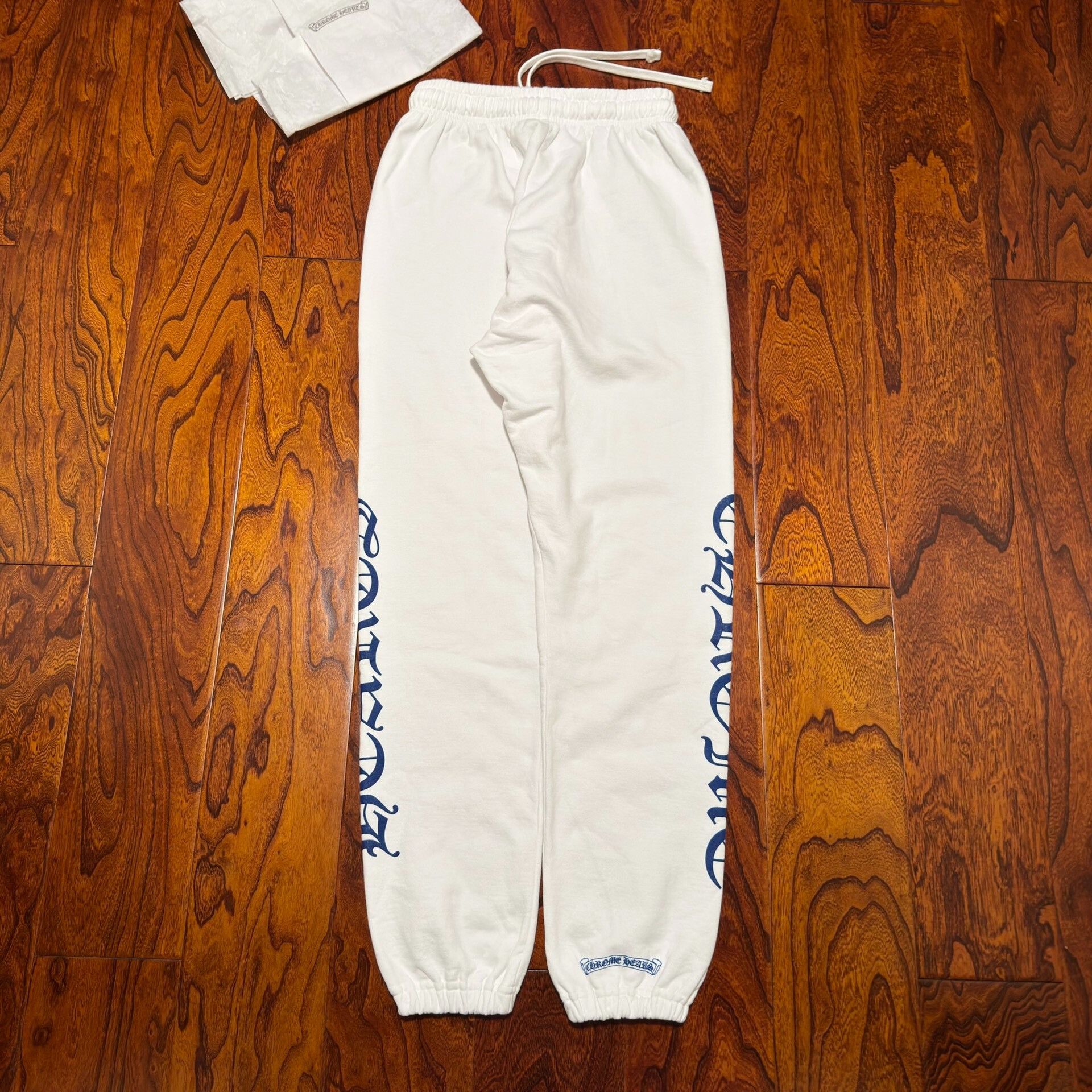 chrome hearts white blue sweatpants