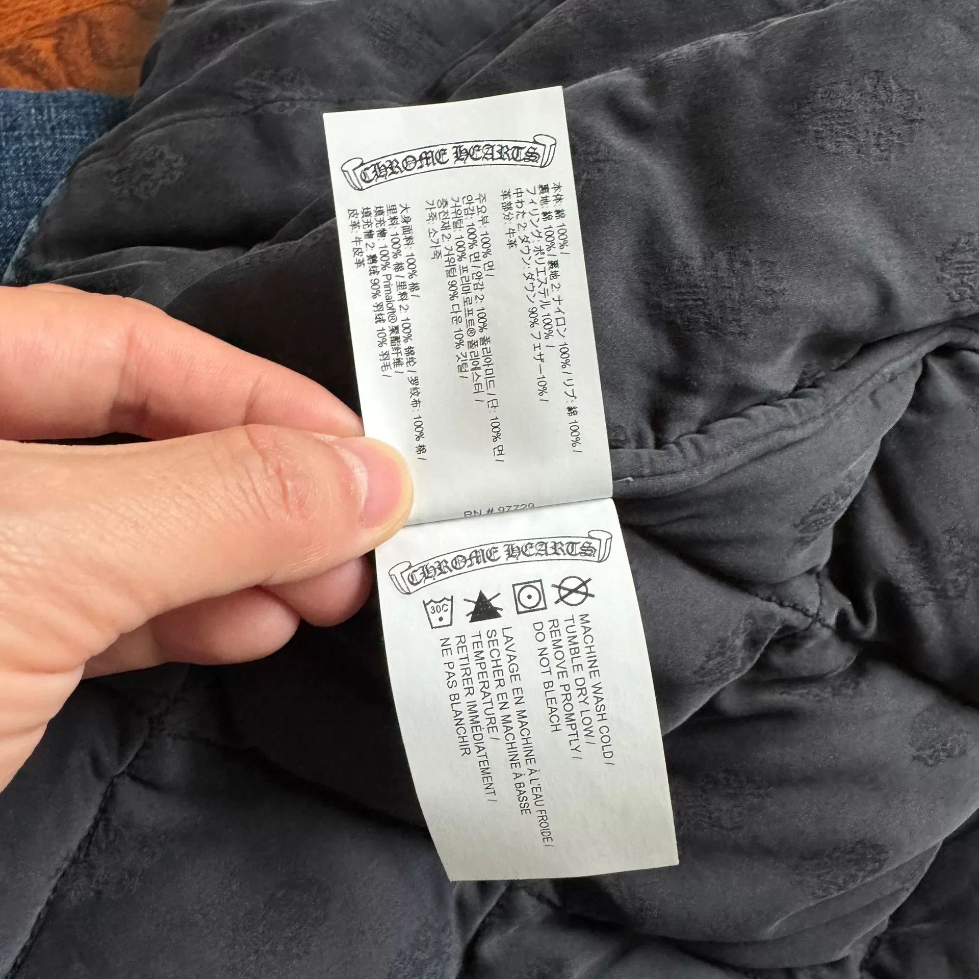 Chrome Hearts blue quilted denim puffer jacket Size US M / EU 48-50 / 2 - 7 Thumbnail