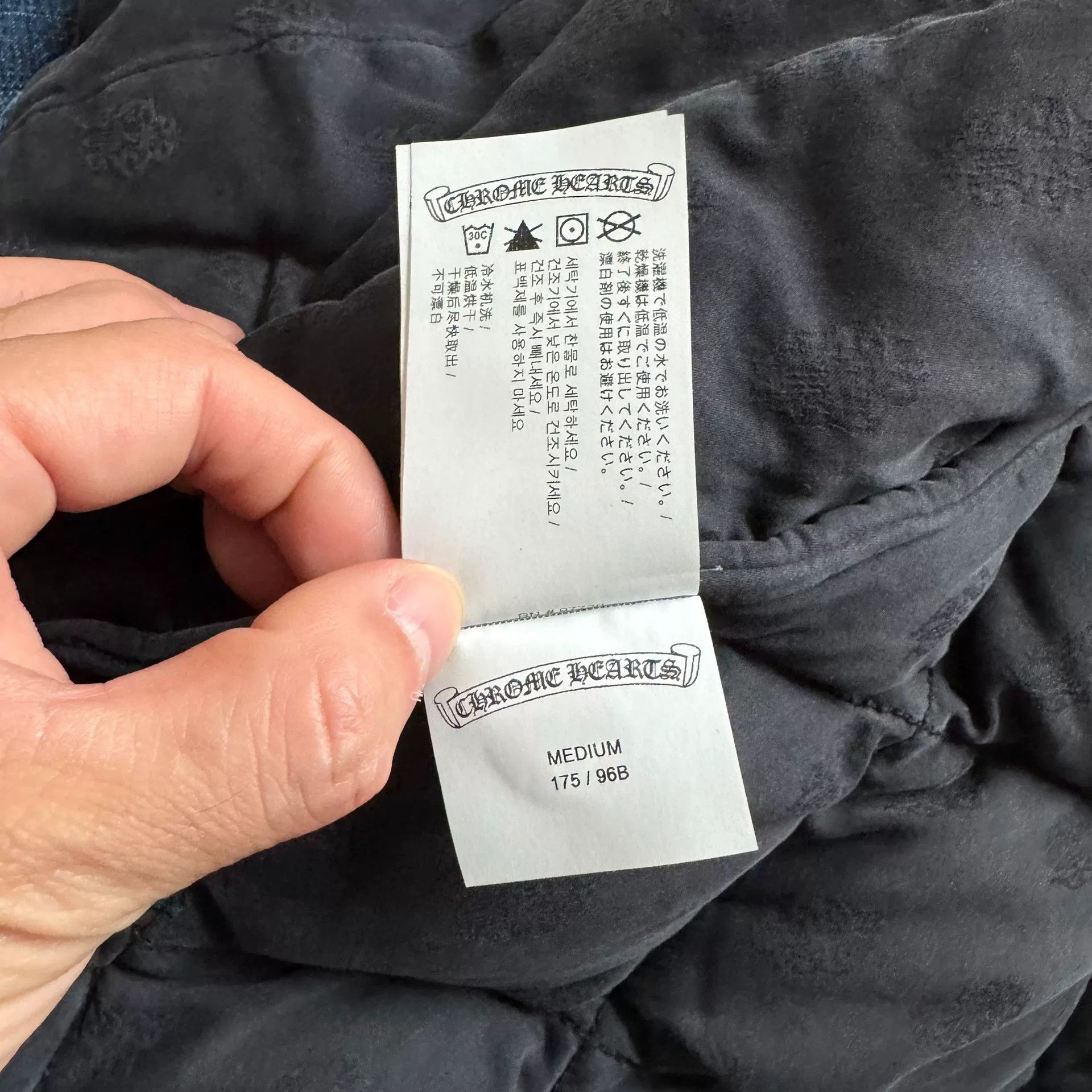Chrome Hearts blue quilted denim puffer jacket Size US M / EU 48-50 / 2 - 8 Thumbnail