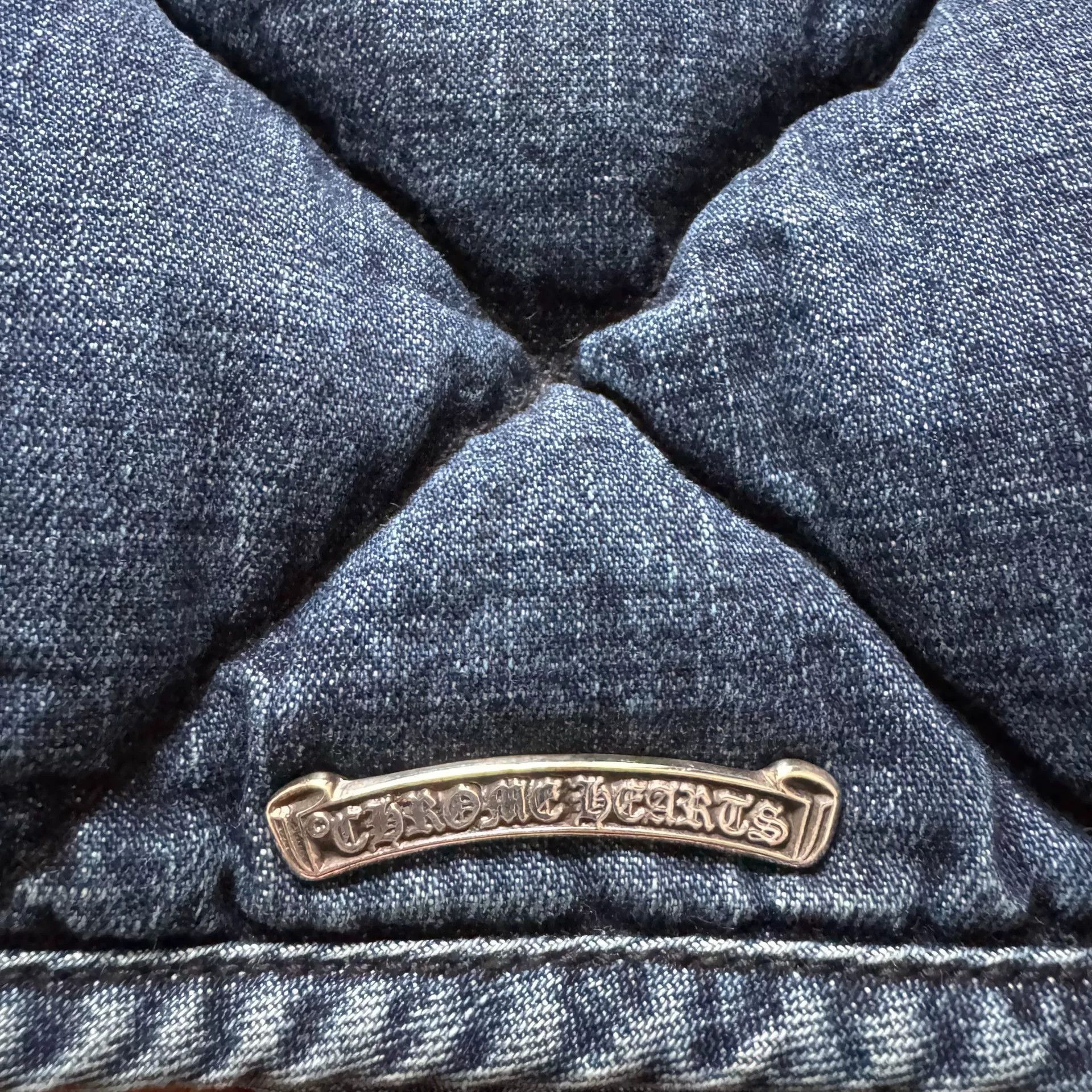 Chrome Hearts blue quilted denim puffer jacket Size US M / EU 48-50 / 2 - 5 Thumbnail