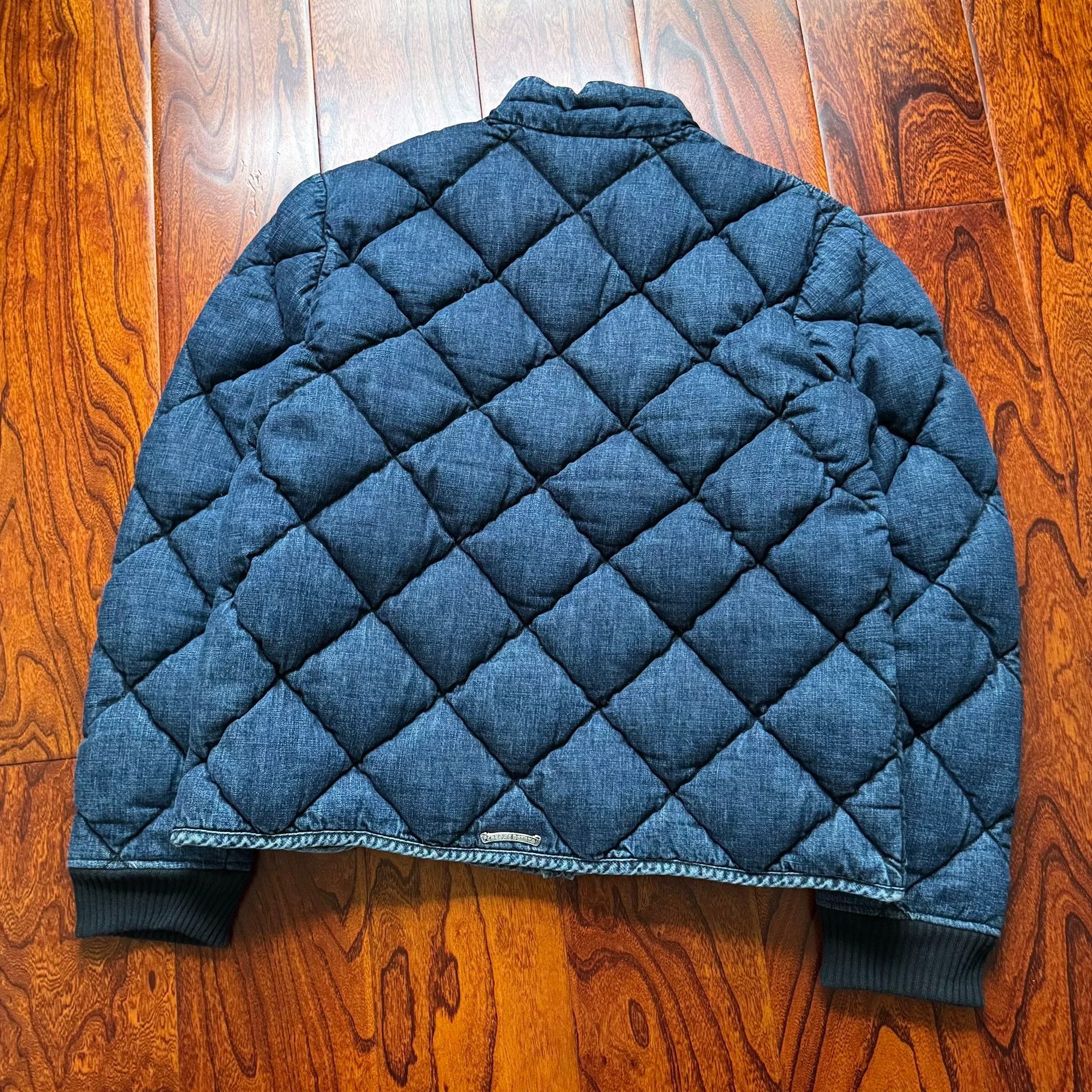 Chrome Hearts blue quilted denim puffer jacket Size US M / EU 48-50 / 2 - 4 Thumbnail