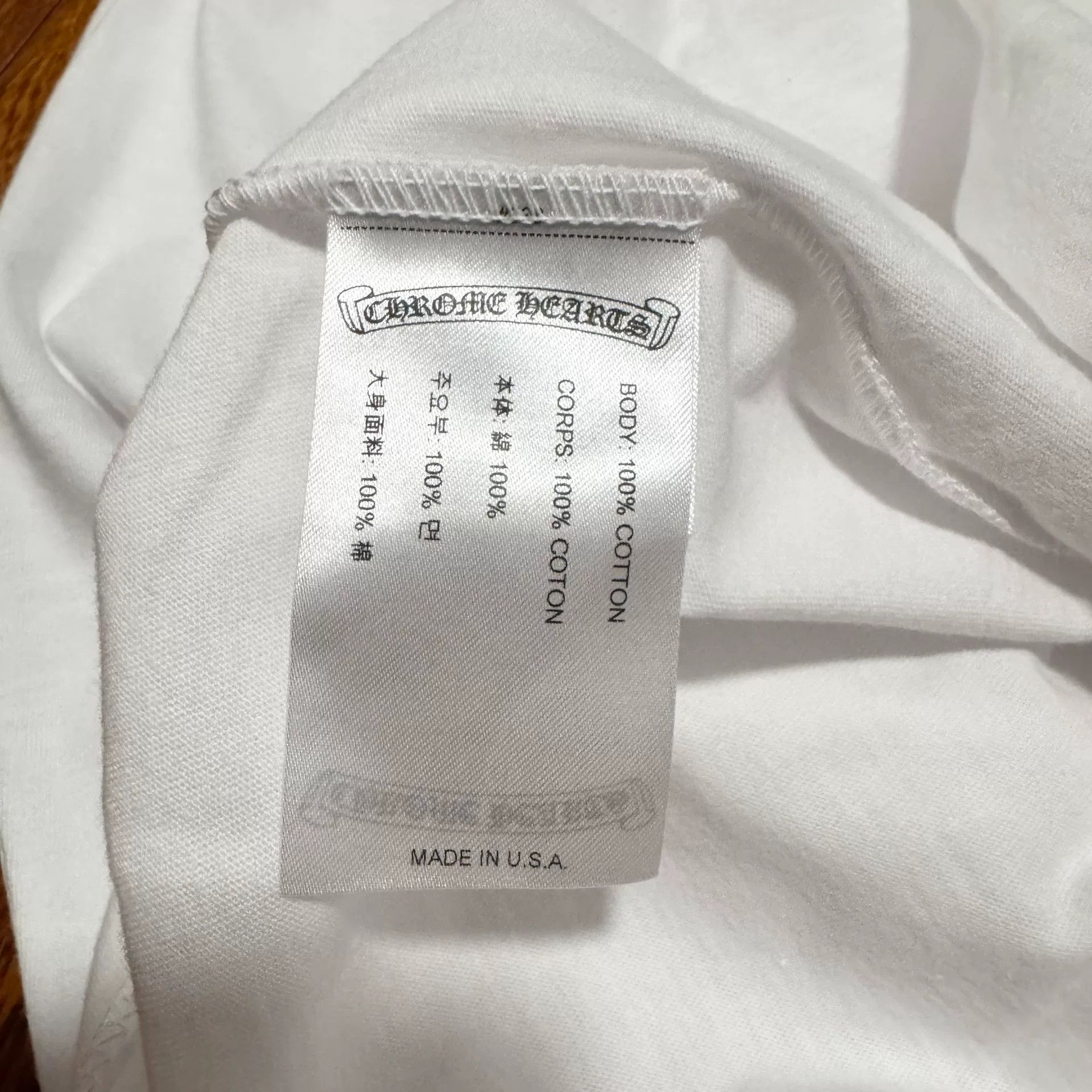 Chrome Hearts chrome hearts white short sleeve t-shirt Size US L / EU 52-54 / 3 - 6 Thumbnail