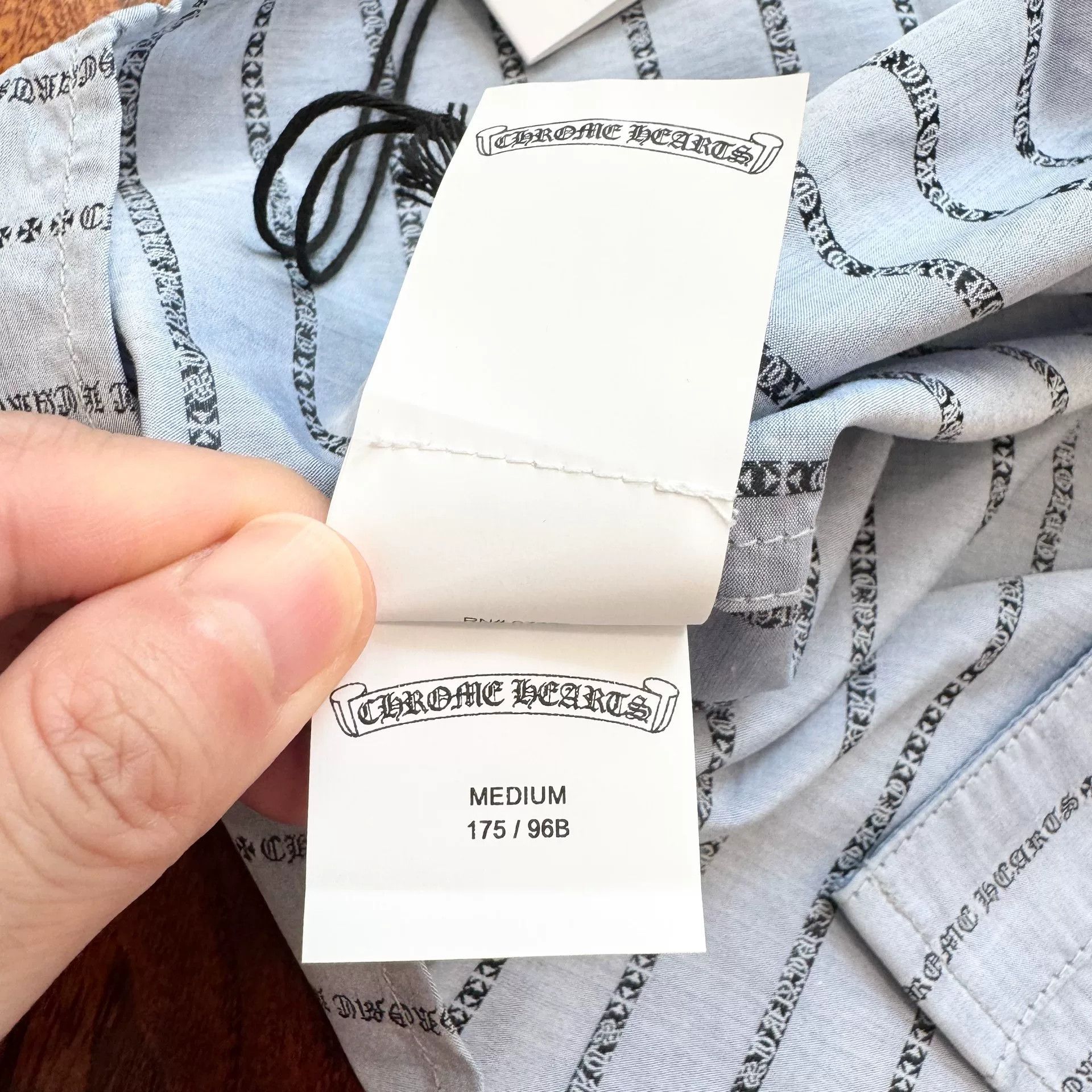 Chrome Hearts chrome hearts light blue button-up shirt Size US M / EU 48-50 / 2 - 8 Thumbnail