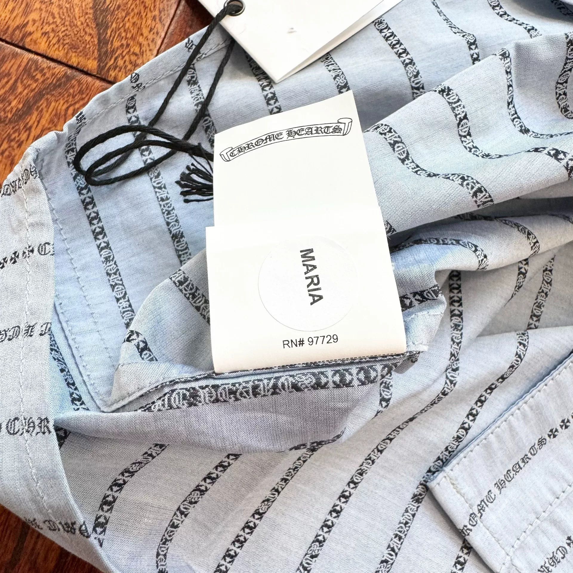 Chrome Hearts chrome hearts light blue button-up shirt Size US M / EU 48-50 / 2 - 9 Thumbnail