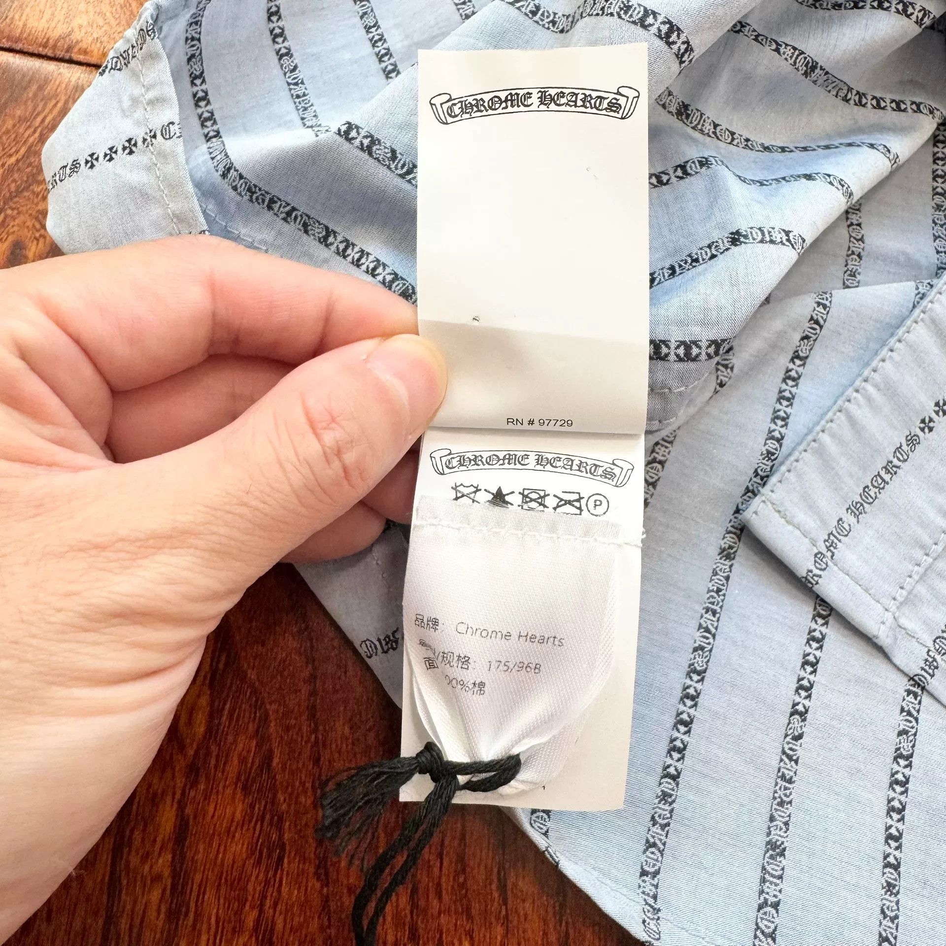 Chrome Hearts chrome hearts light blue button-up shirt Size US M / EU 48-50 / 2 - 6 Thumbnail