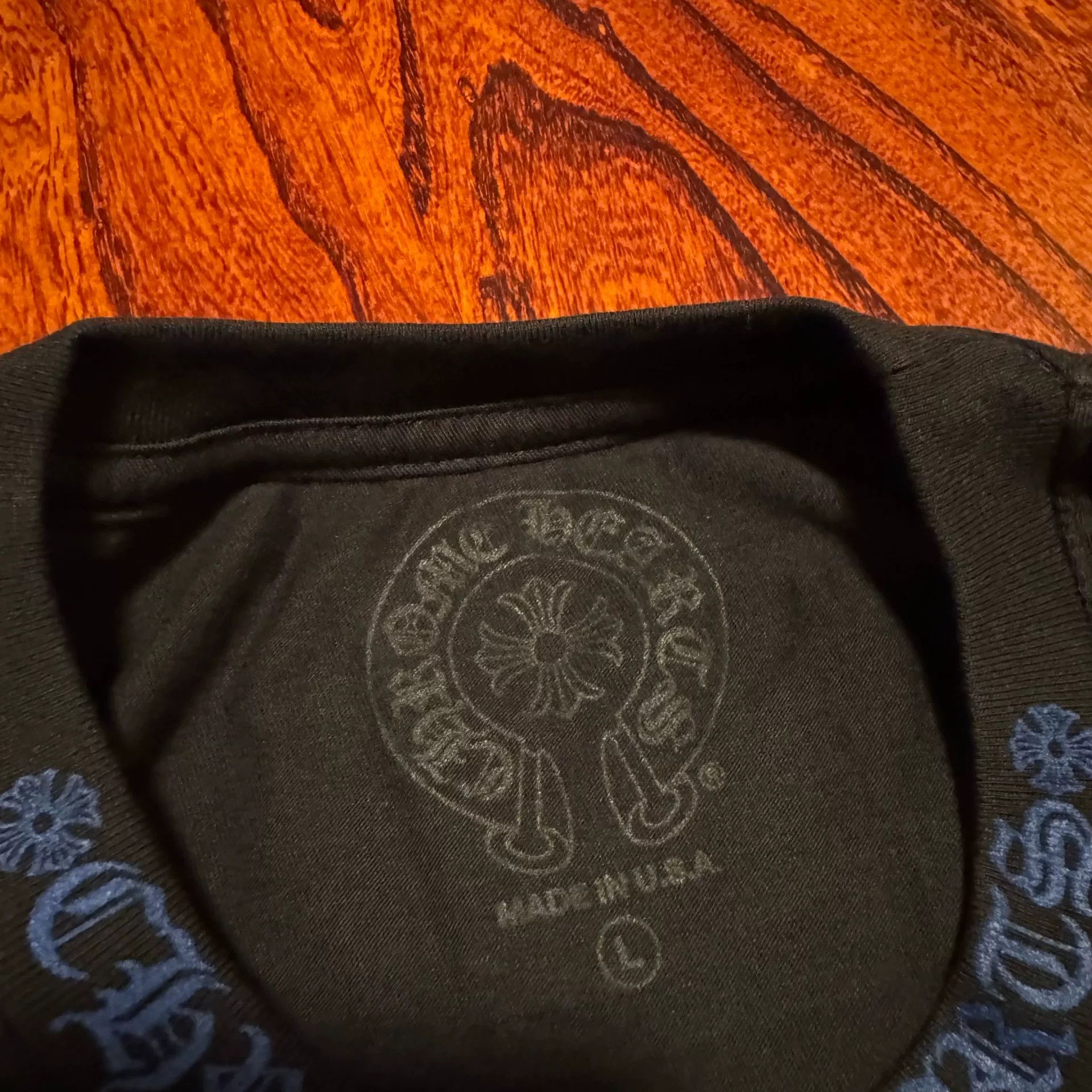Chrome Hearts chrome hearts black blue letter print tee Size US L / EU 52-54 / 3 - 3 Thumbnail