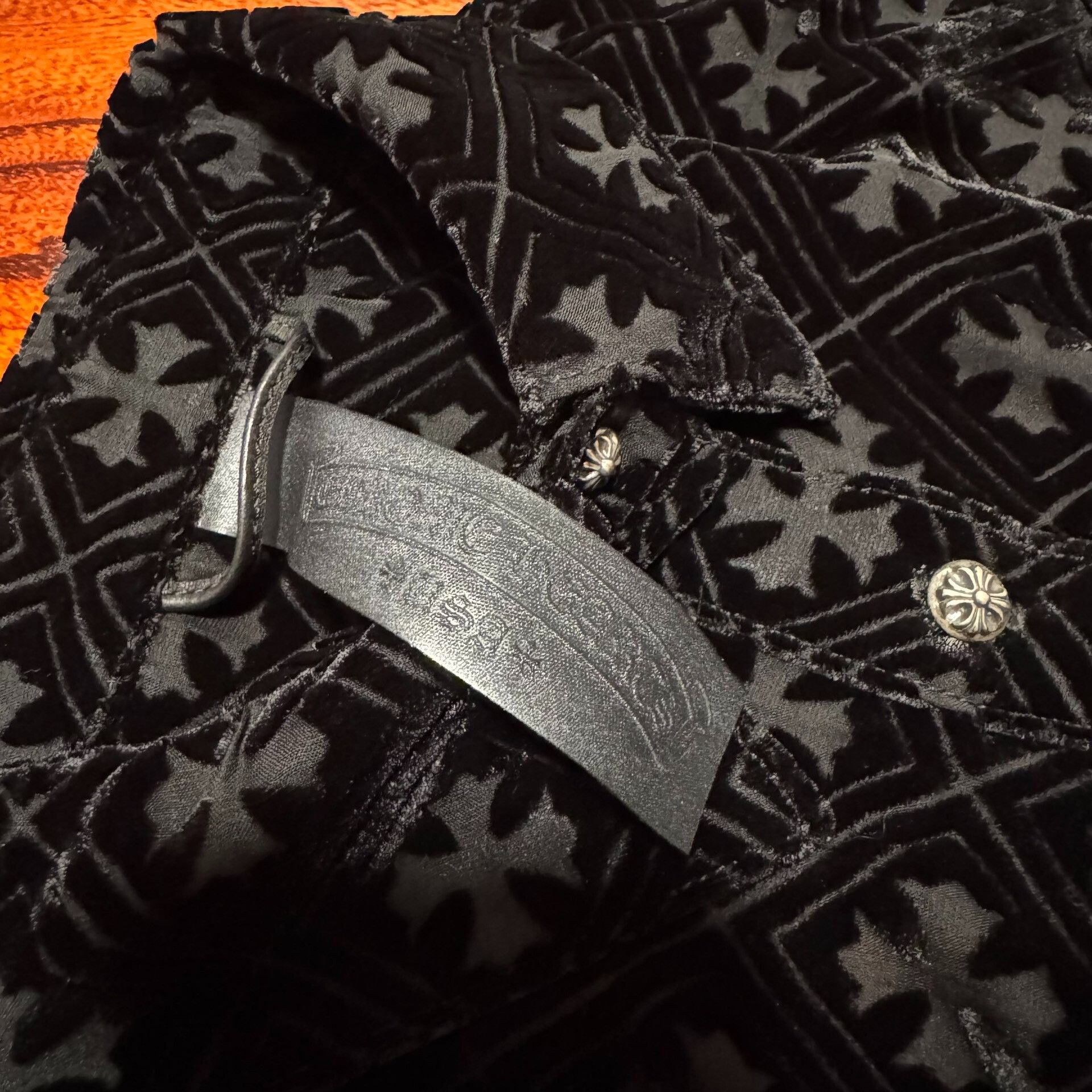 Chrome Hearts chrome hearts black velvet cross shirt Size US M / EU 48-50 / 2 - 3 Thumbnail