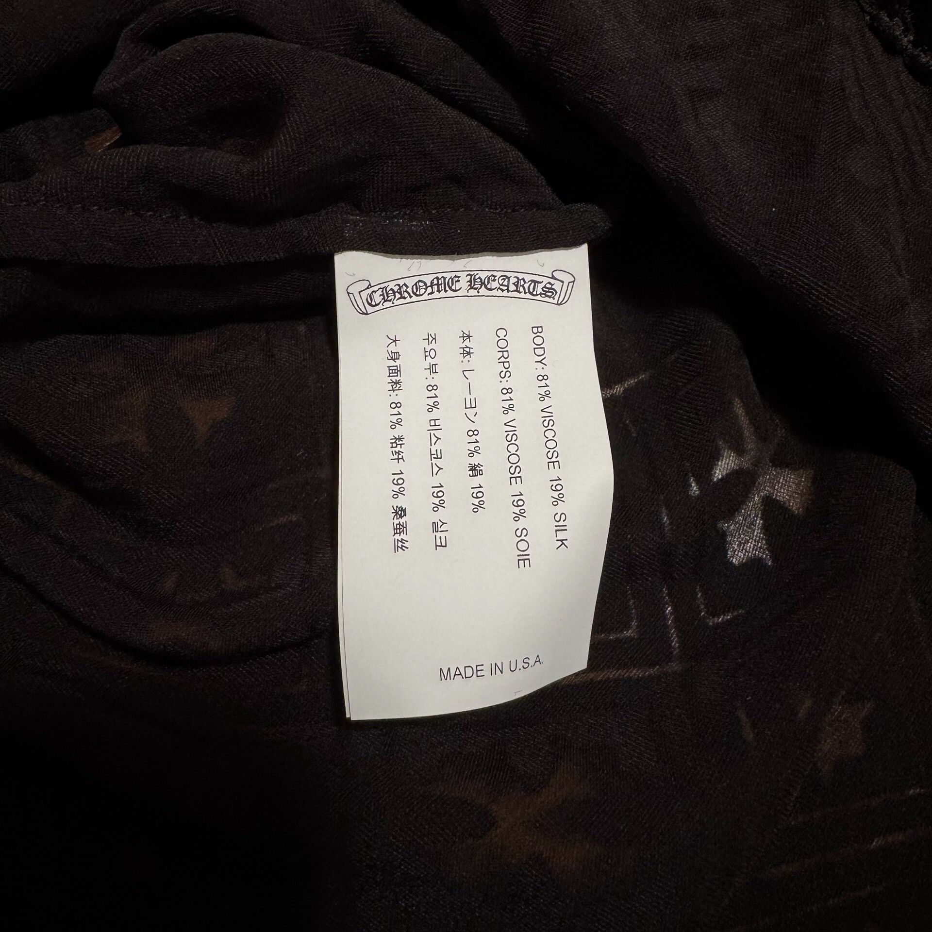 Chrome Hearts chrome hearts black velvet cross shirt Size US M / EU 48-50 / 2 - 4 Thumbnail