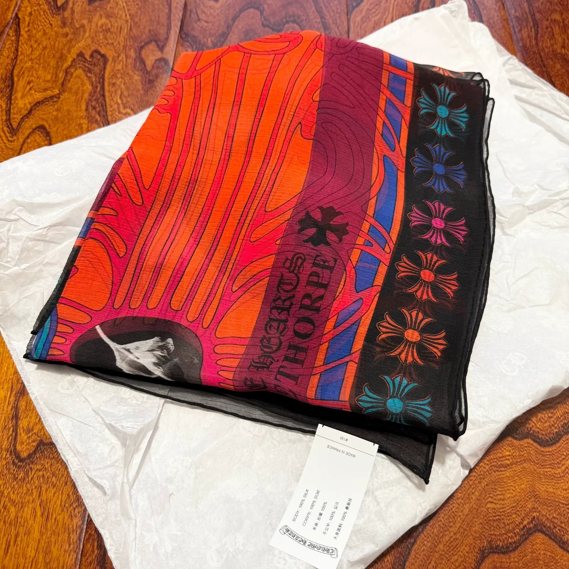 Chrome Hearts chrome hearts colorful silk scarf Size ONE SIZE - 2 Thumbnail