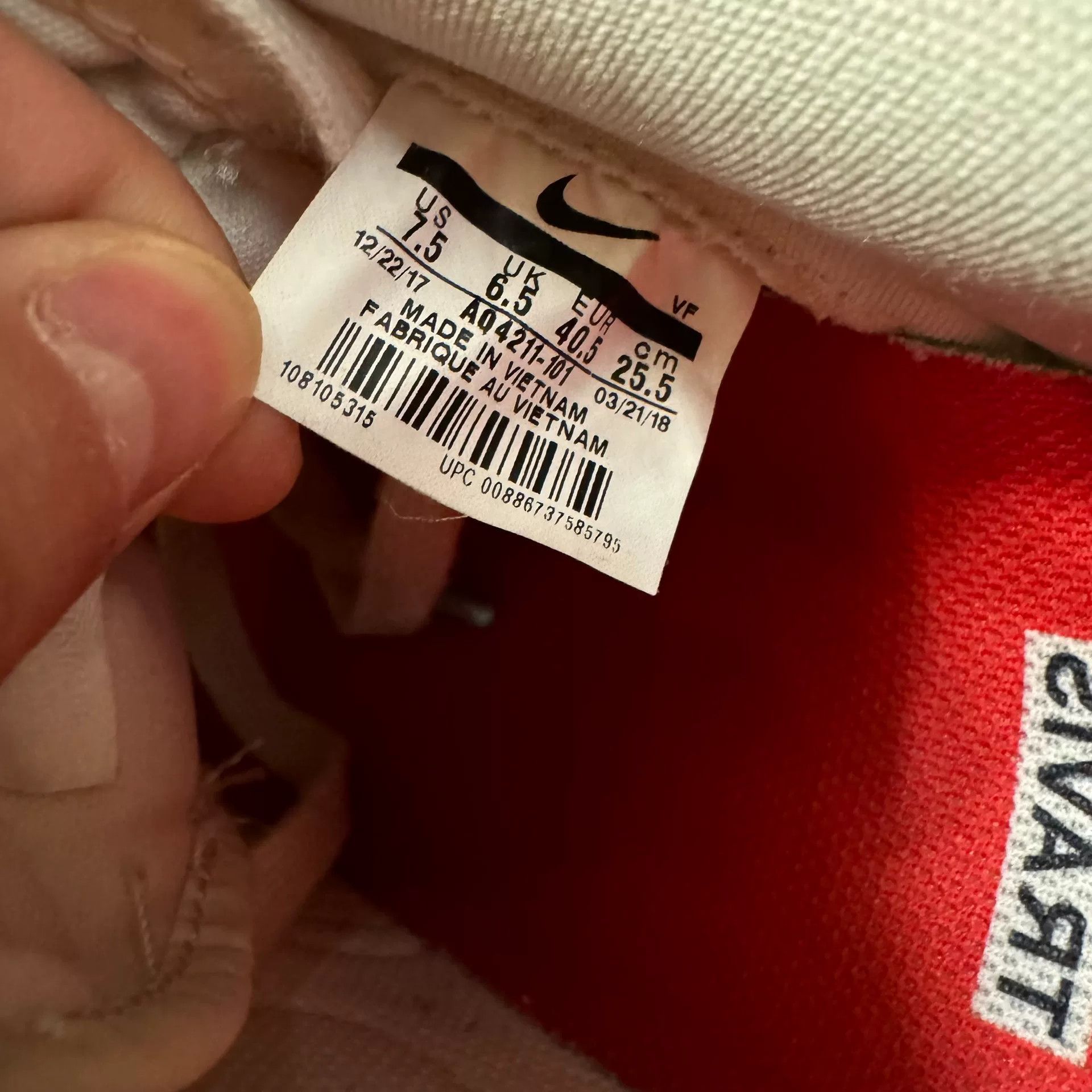 Travis Scott nike air force 1 travis scott low top Size US 7.5 / EU 40-41 - 7 Thumbnail