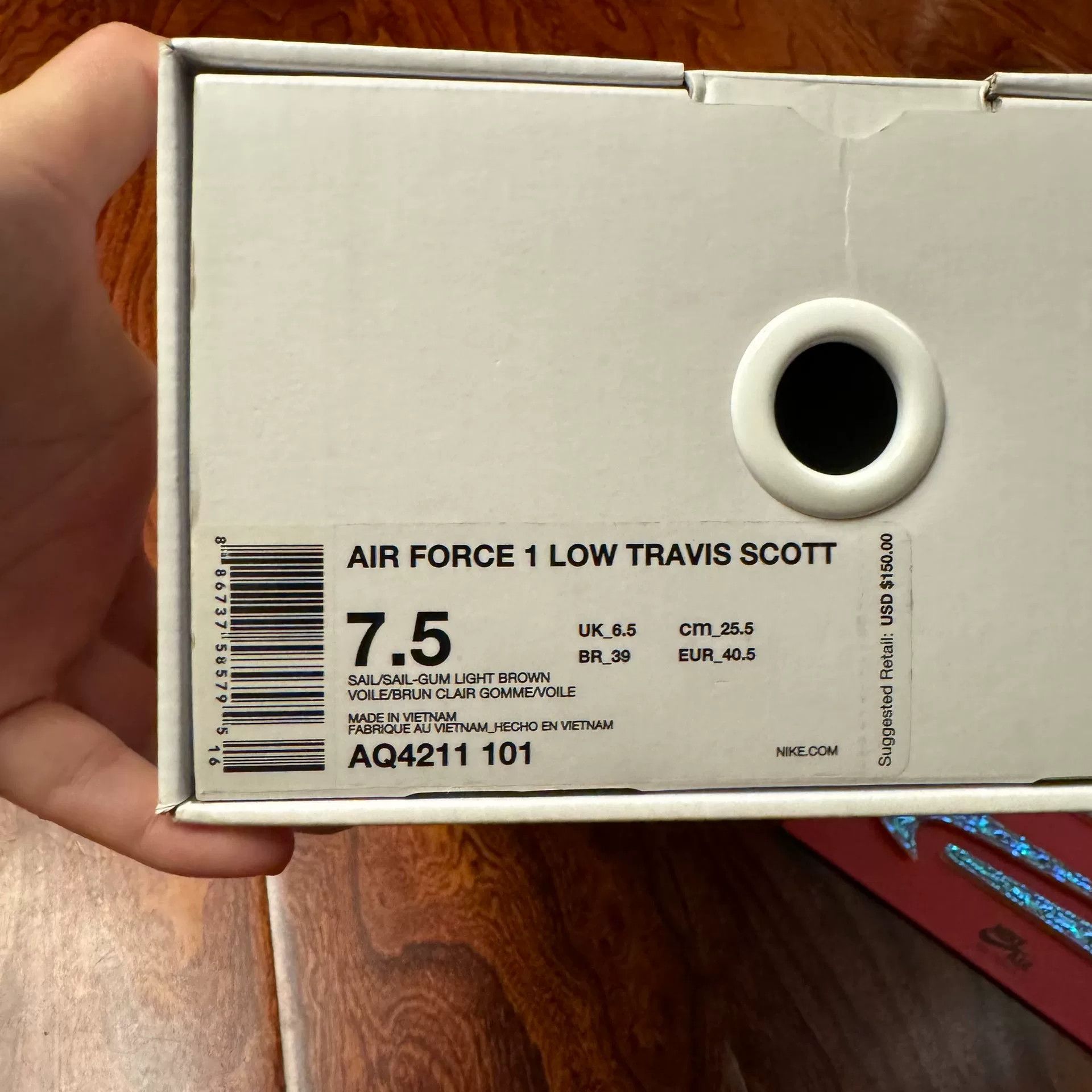 Travis Scott nike air force 1 travis scott low top Size US 7.5 / EU 40-41 - 9 Thumbnail