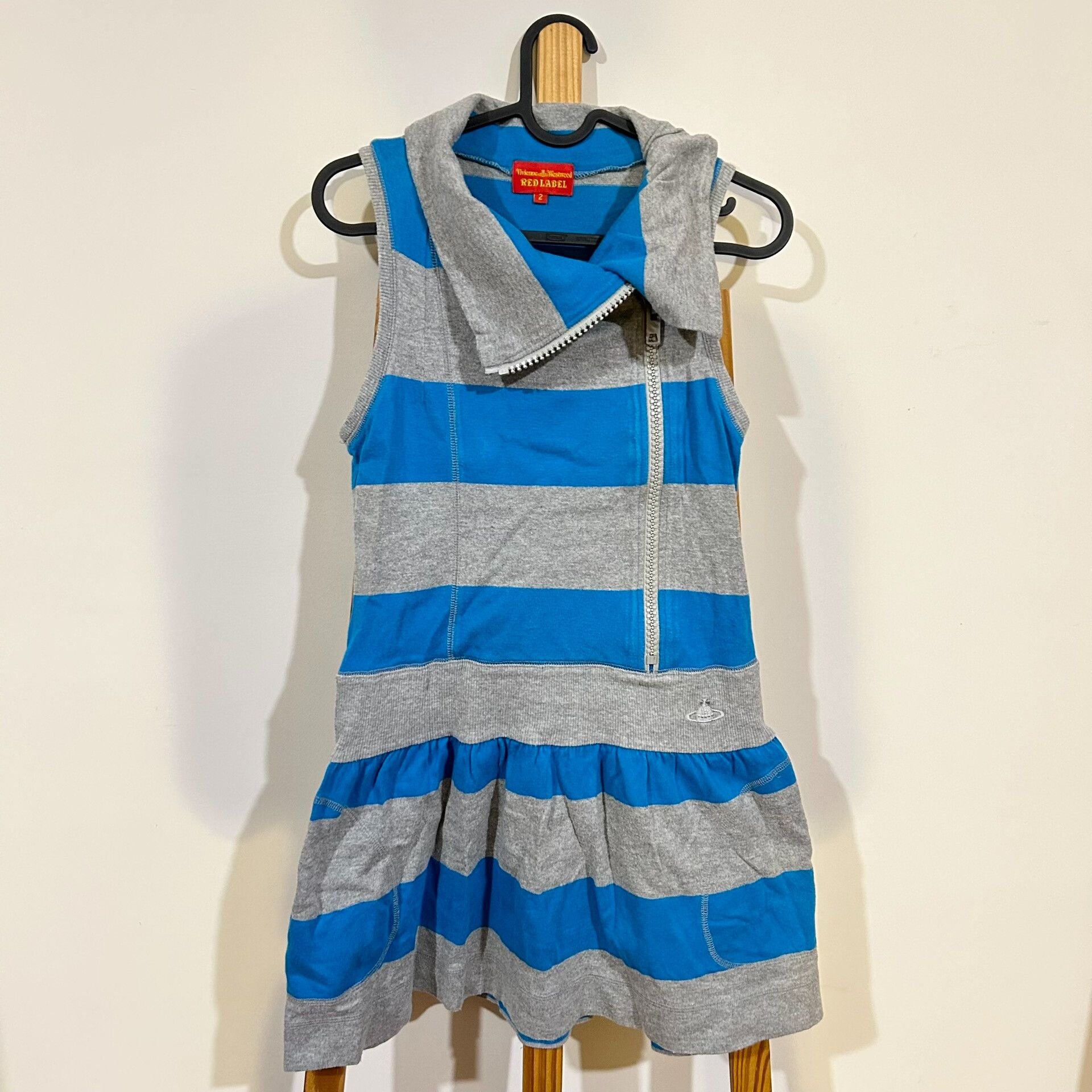 Vivienne Westwood striped sleeveless dress with high collar Size M / US 6-8 / IT 42-44 - 3 Thumbnail