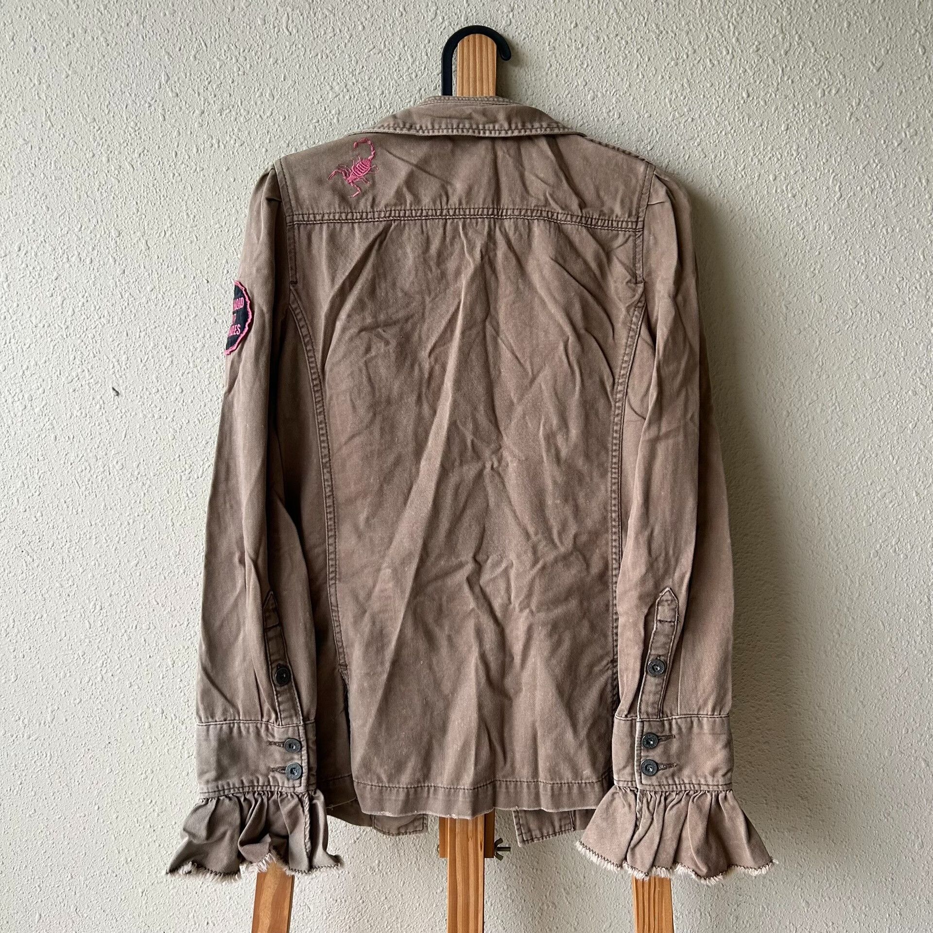 Hysteric Glamour vintage ruffled brown workwear jacket Size M / US 6-8 / IT 42-44 - 2 Thumbnail
