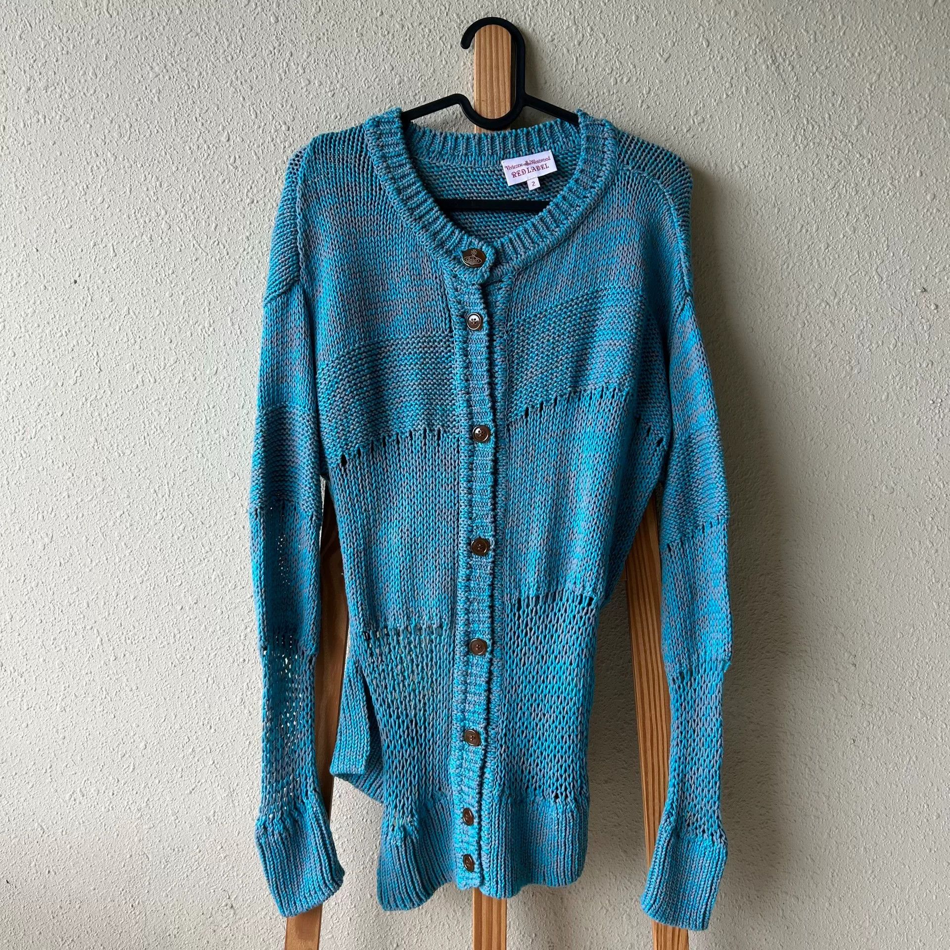 Vivienne Westwood vivienne westwood blue irregular knit cardigan Size M / US 6-8 / IT 42-44 - 4 Thumbnail