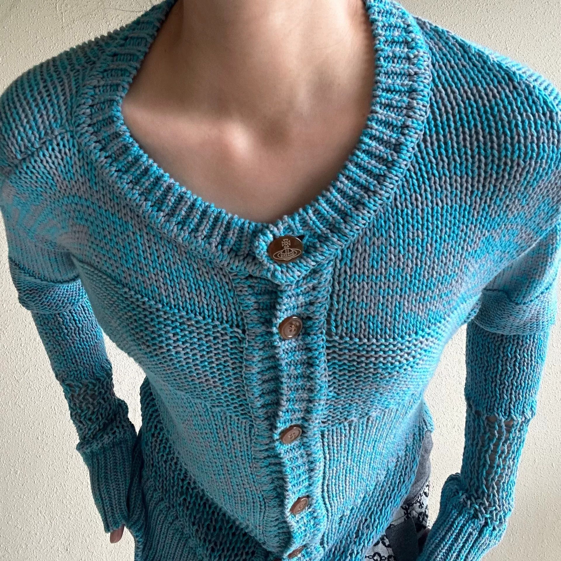 Vivienne Westwood vivienne westwood blue irregular knit cardigan Size M / US 6-8 / IT 42-44 - 2 Thumbnail