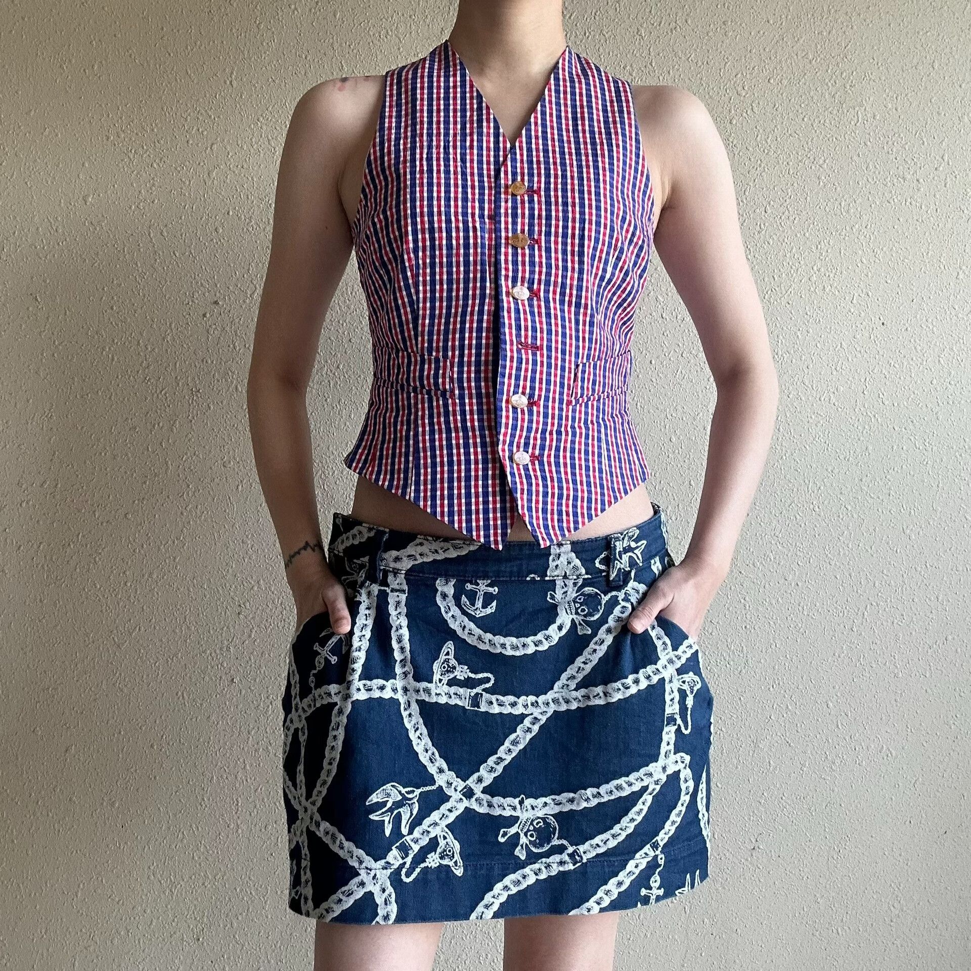 Vivienne Westwood vintage 90s plaid vest by Vivienne Westwood Size S / US 4 / IT 40 - 8 Thumbnail