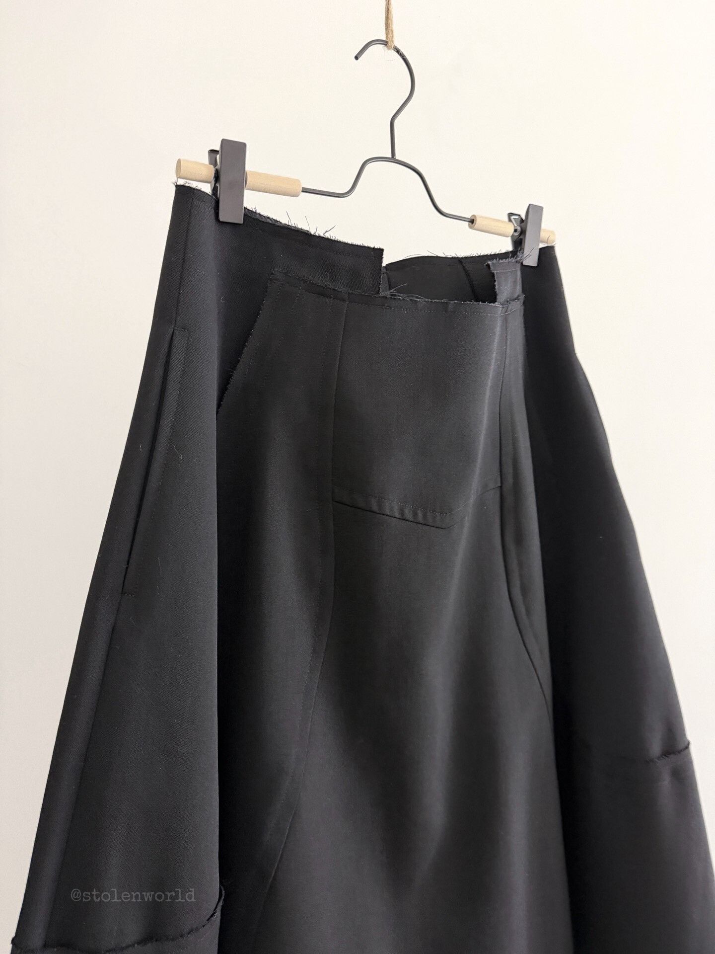 Comme des Garcons black deconstructed hemline skirt Size 23" - 8 Thumbnail