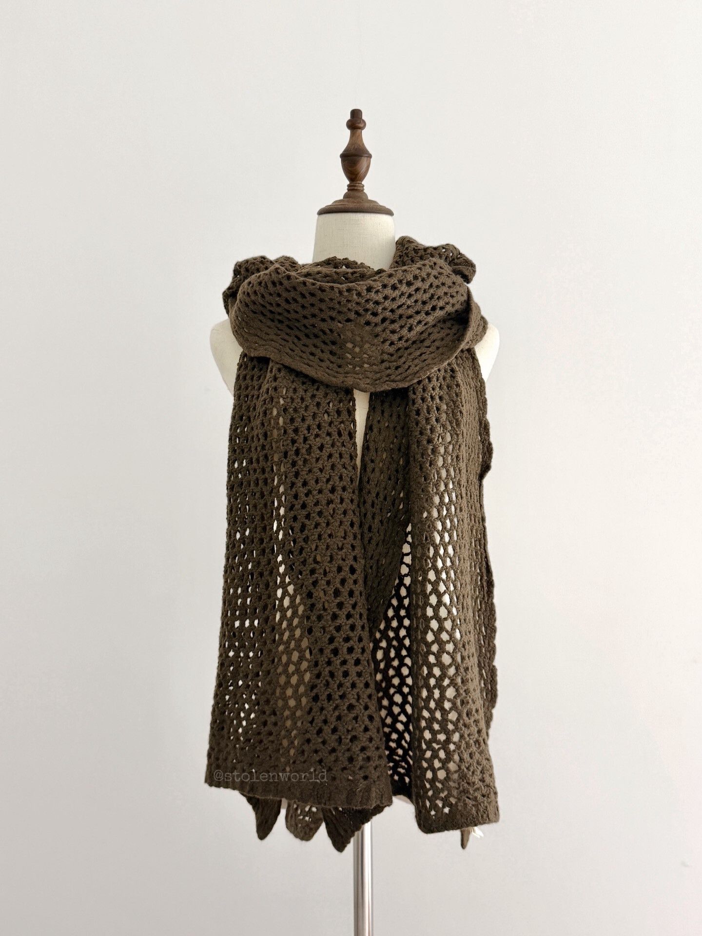Y's wool crochet scarf by y's Size ONE SIZE - 2 Thumbnail