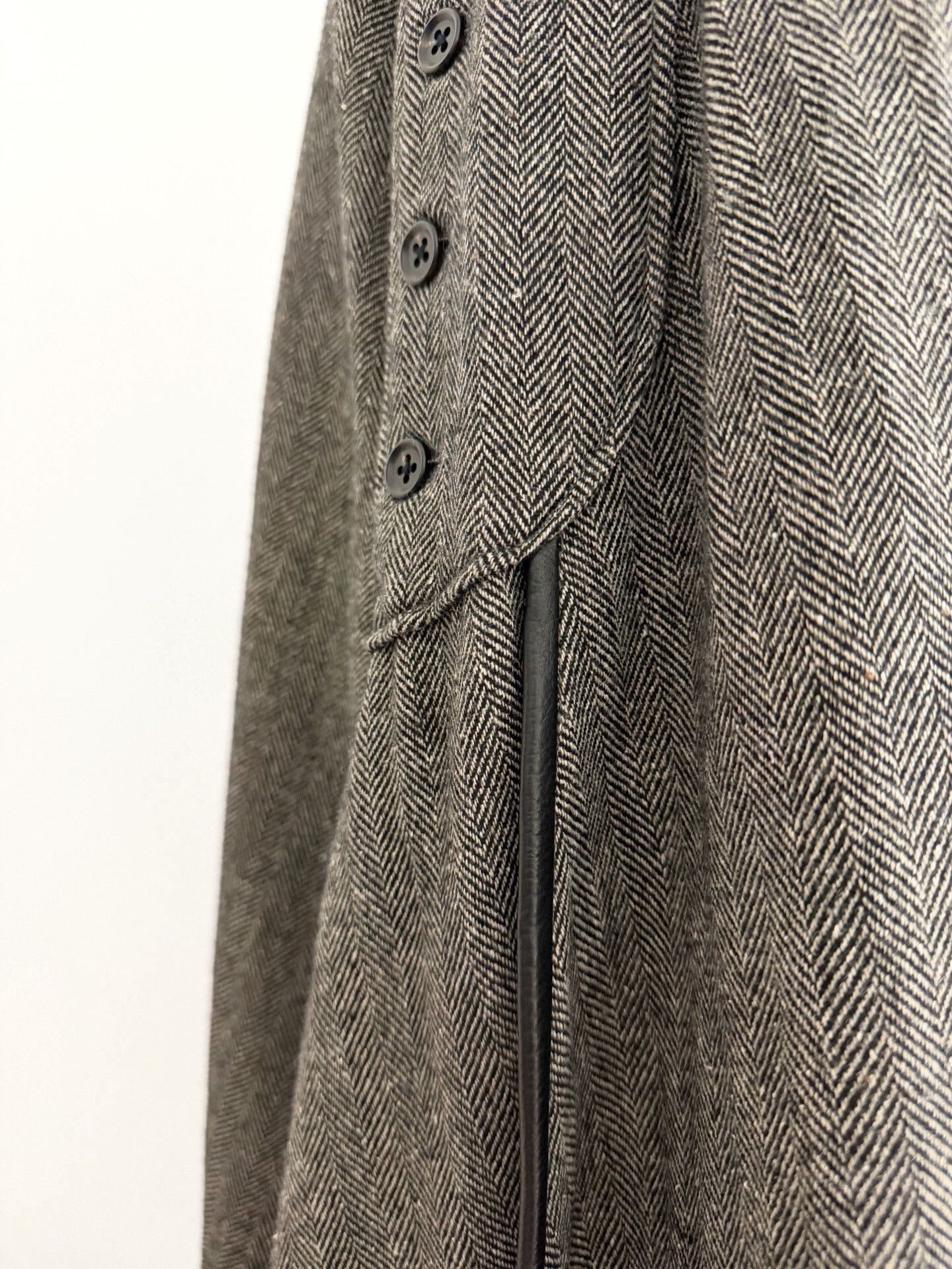 Kapital gray houndstooth wool skirt with buttons Size 23" - 7 Thumbnail