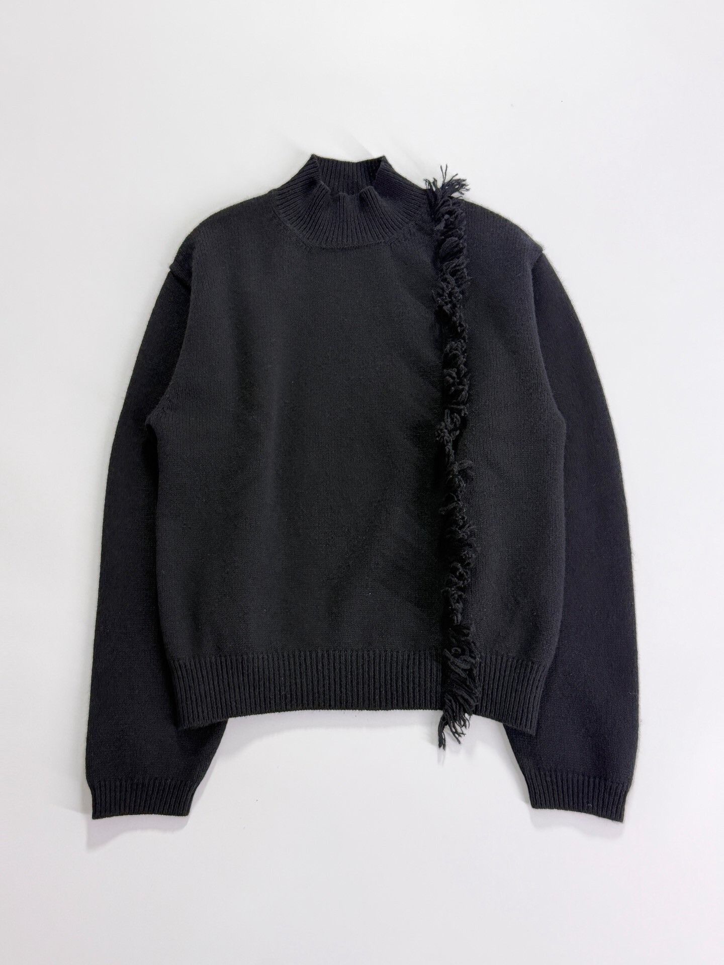 Y's black knitted high collar with tassel Size L / US 10 / IT 46 - 3 Thumbnail