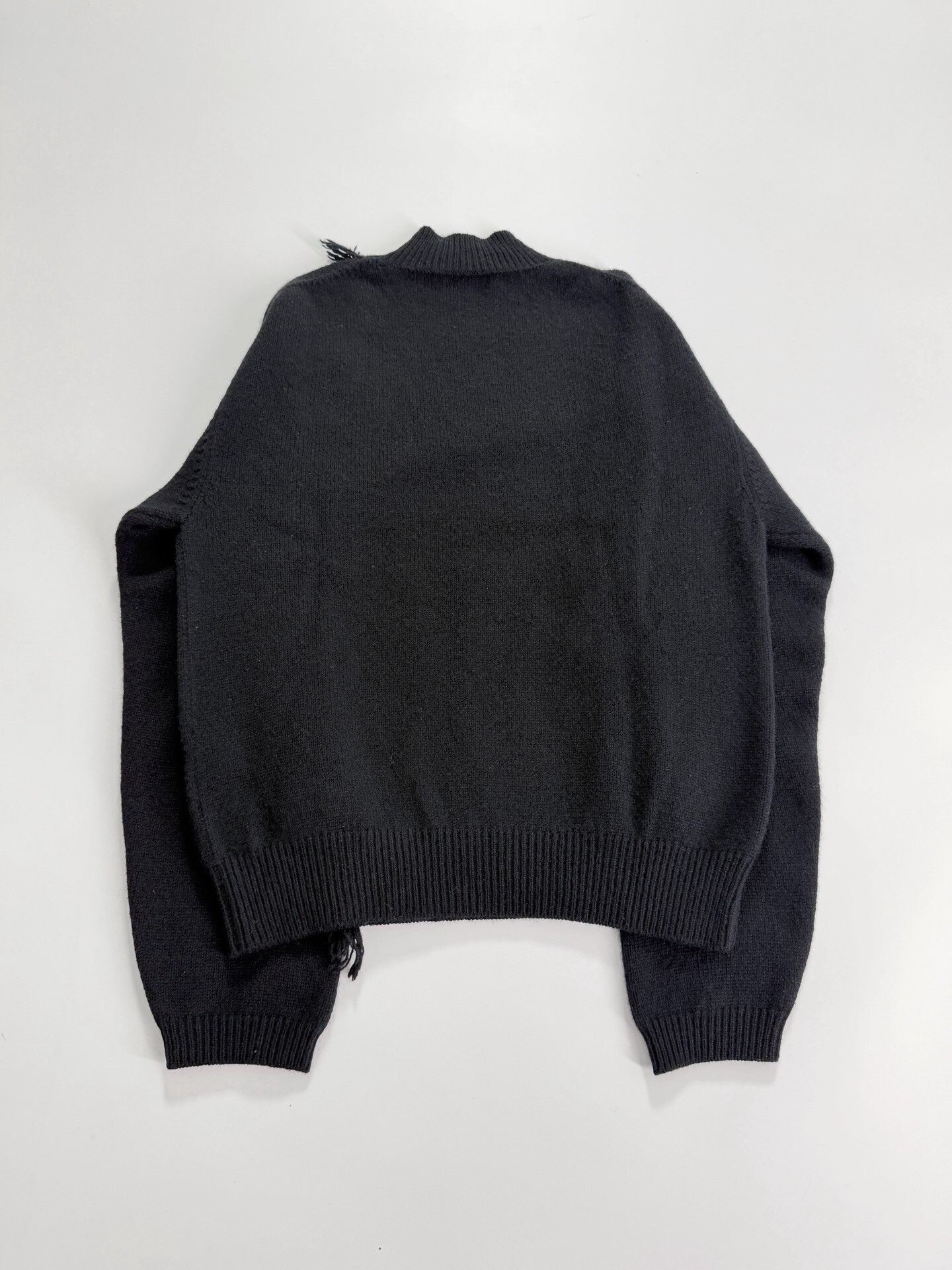 Y's black knitted high collar with tassel Size L / US 10 / IT 46 - 4 Thumbnail