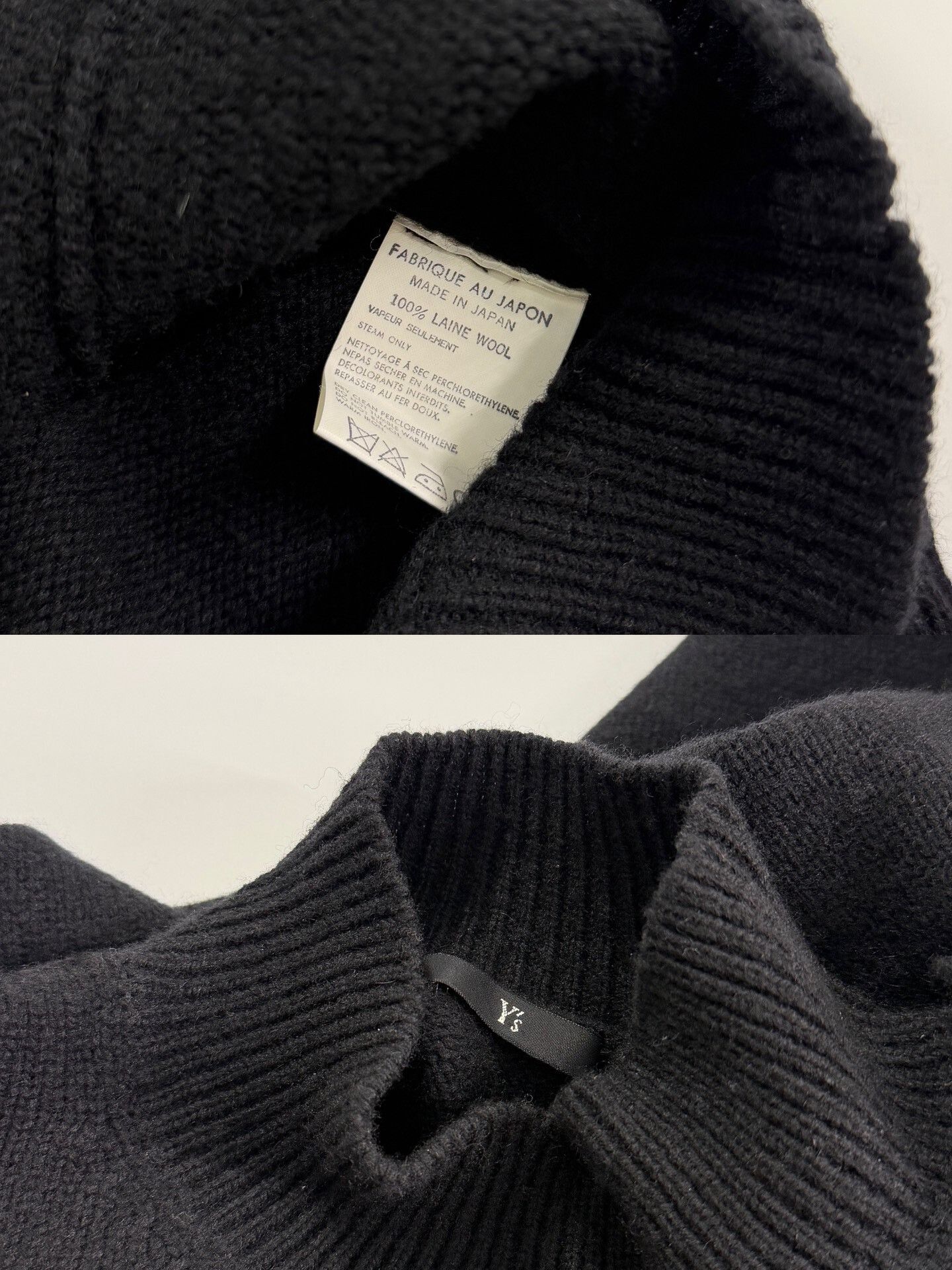 Y's black knitted high collar with tassel Size L / US 10 / IT 46 - 9 Thumbnail