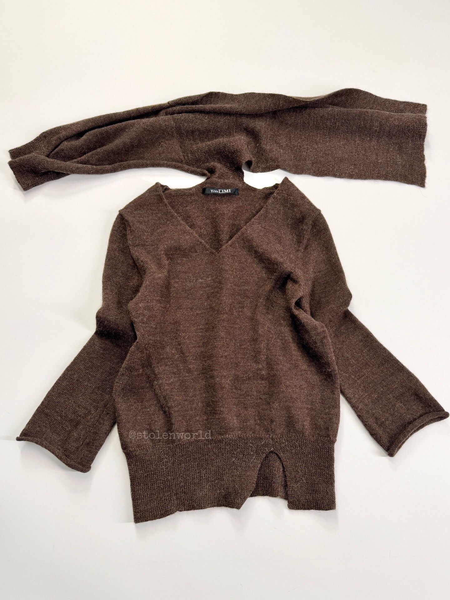 Limi Feu irregular knit top with attached scarf Size S / US 4 / IT 40 - 6 Thumbnail