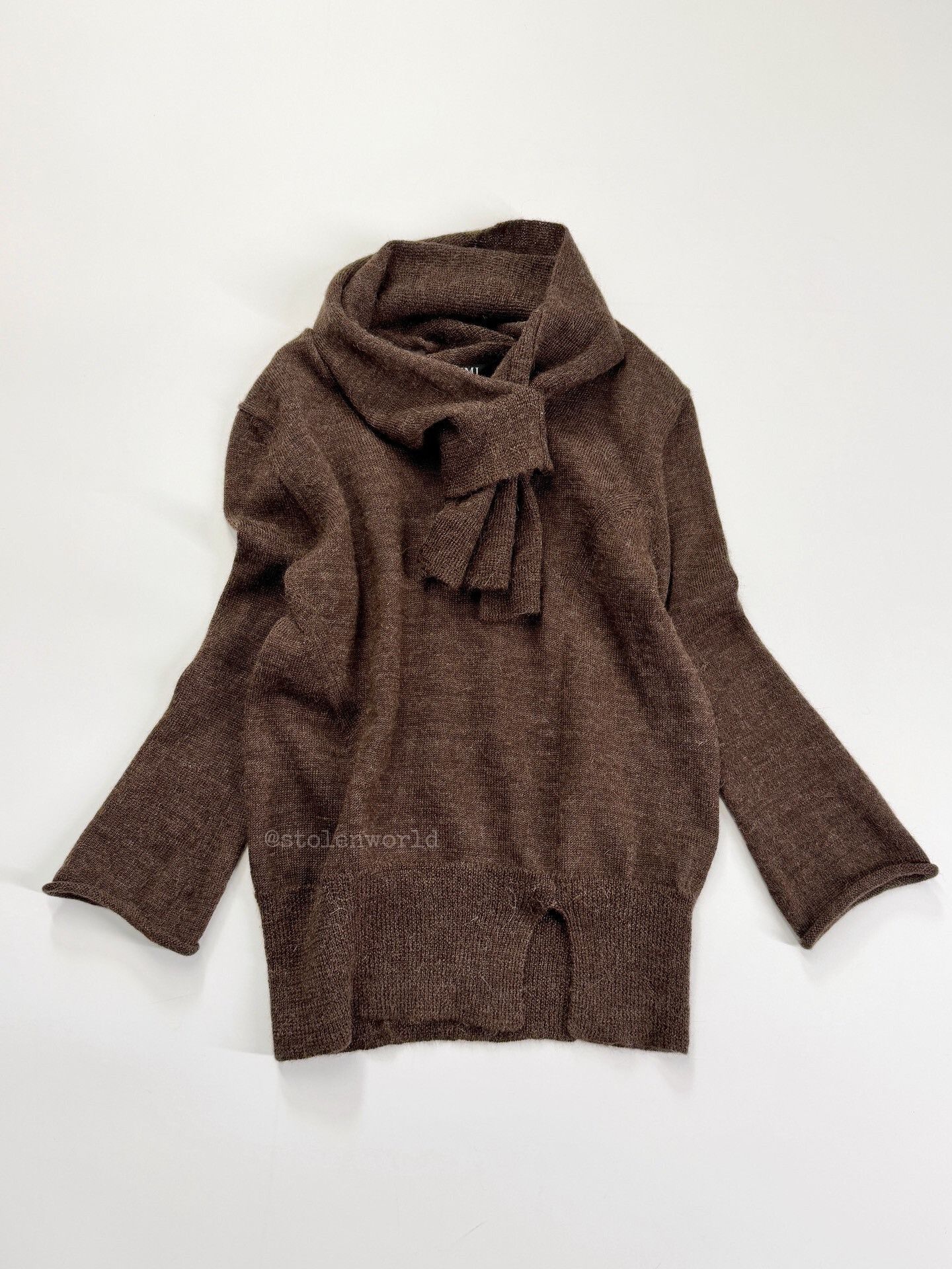 Limi Feu irregular knit top with attached scarf Size S / US 4 / IT 40 - 5 Thumbnail