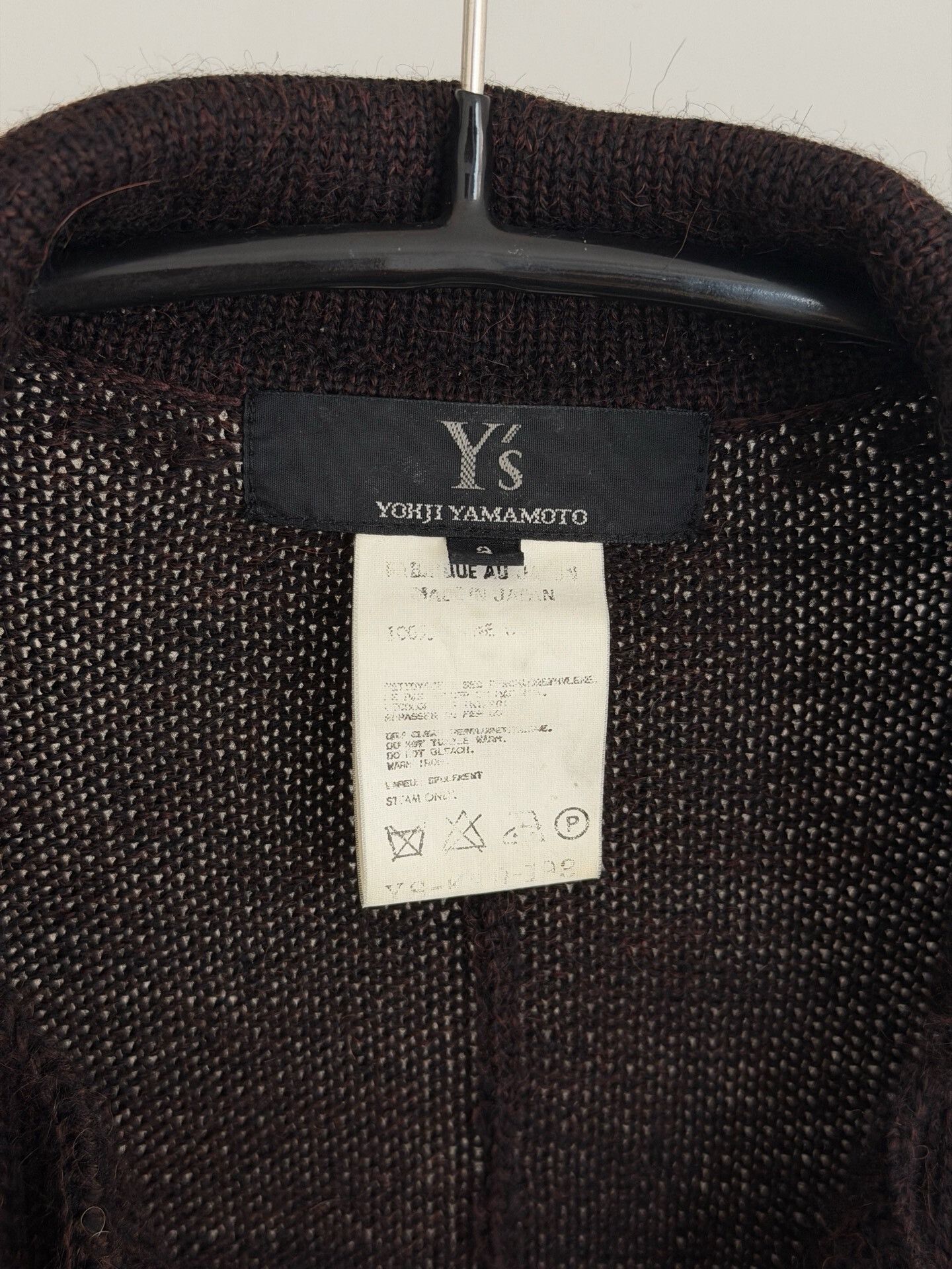 Y's unique brown wool knit cardigan Size M / US 6-8 / IT 42-44 - 9 Thumbnail