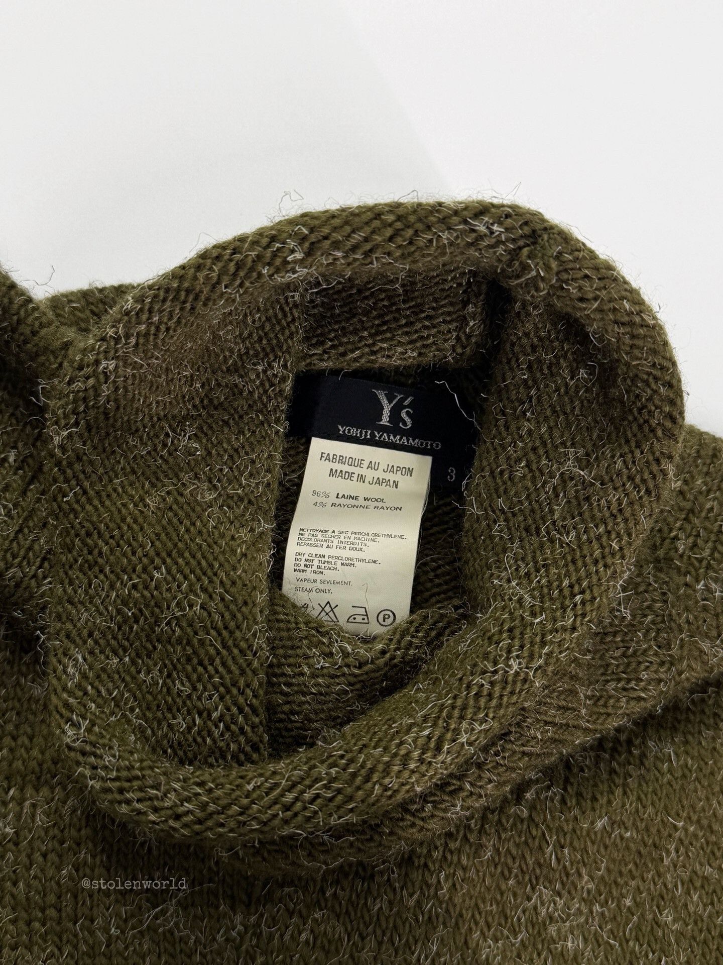 Y's Green Knitted Roll Neck Top with Pockets Size M / US 6-8 / IT 42-44 - 9 Thumbnail