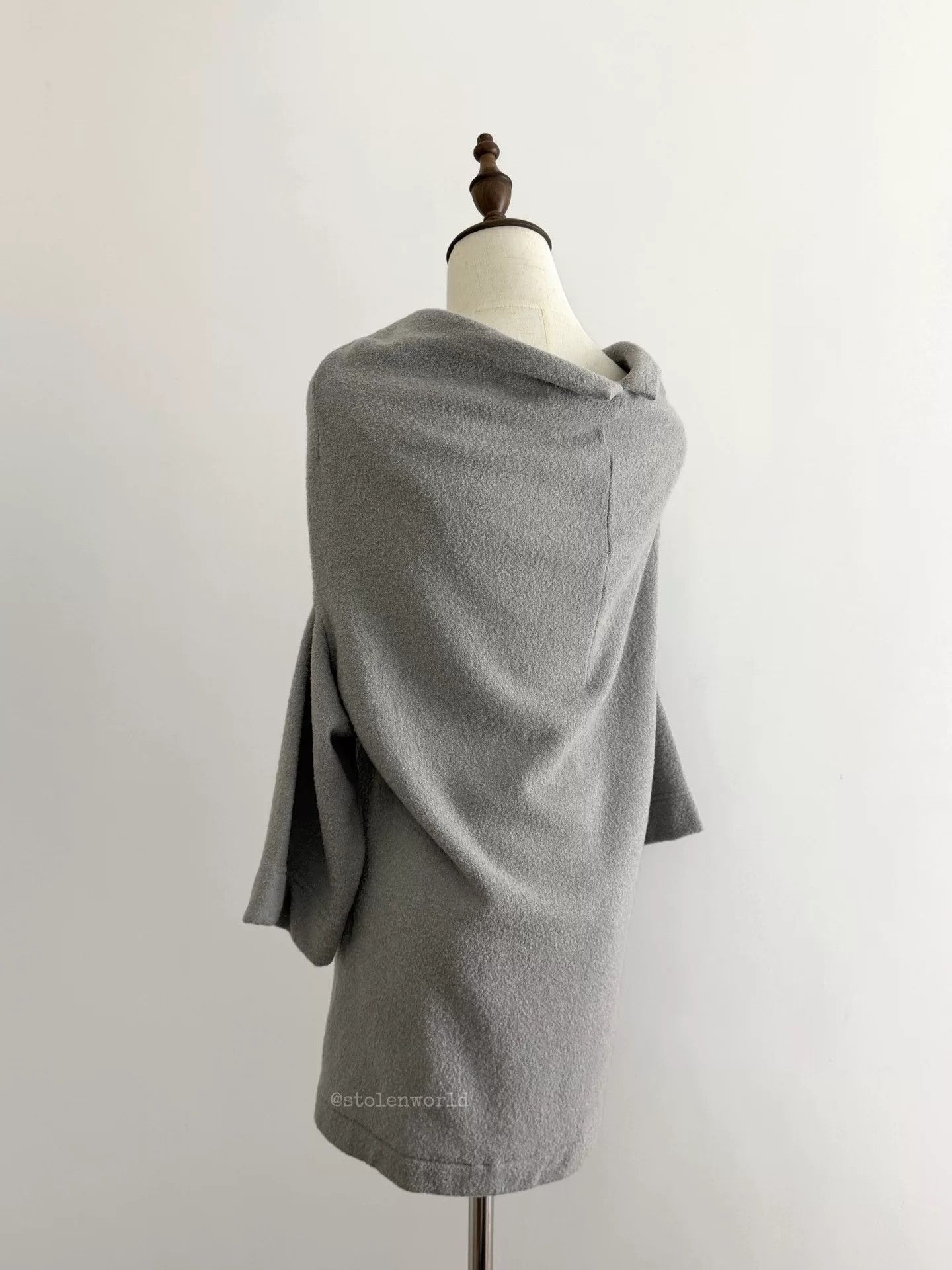 Y's gray asymmetrical shoulder top by Y's Size S / US 4 / IT 40 - 4 Thumbnail