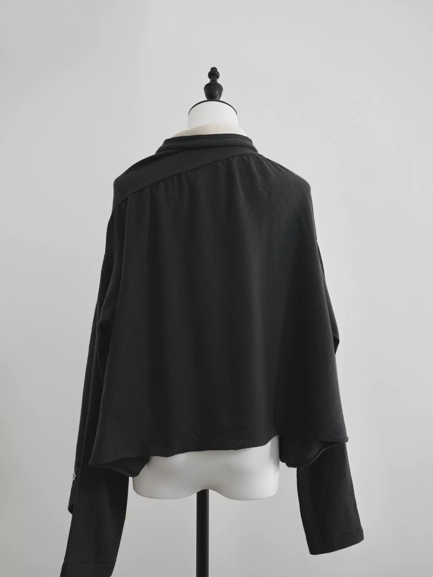 Y's 2-Way Irregular Wool Pullover Sweater Size M / US 6-8 / IT 42-44 - 3 Thumbnail