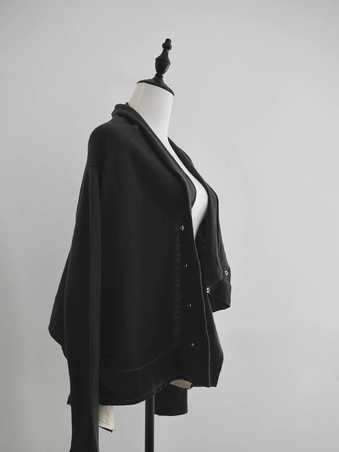 Y's 2-Way Irregular Wool Pullover Sweater Size M / US 6-8 / IT 42-44 - 8 Thumbnail