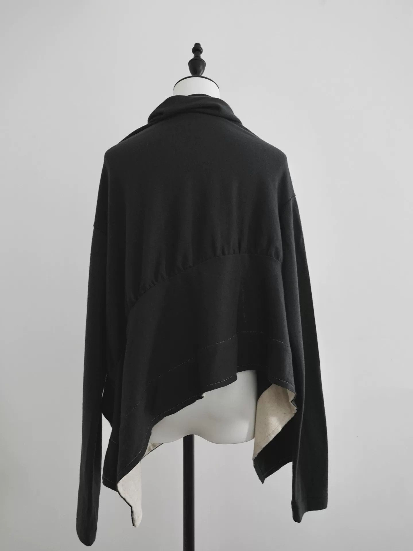 Y's 2-Way Irregular Wool Pullover Sweater Size M / US 6-8 / IT 42-44 - 6 Thumbnail