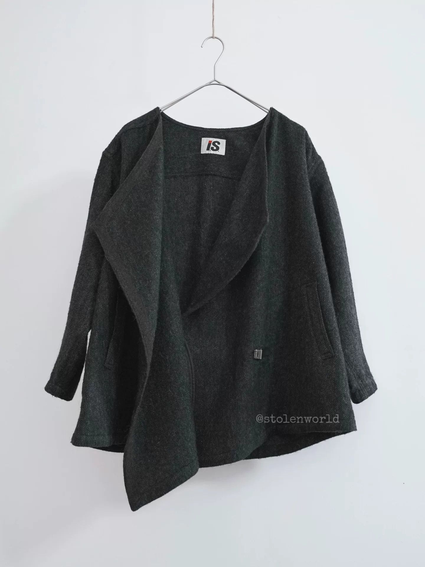 Issey Miyake 80s Issey Miyake Wool Coat with Iron Fastening Size M / US 6-8 / IT 42-44 - 8 Thumbnail